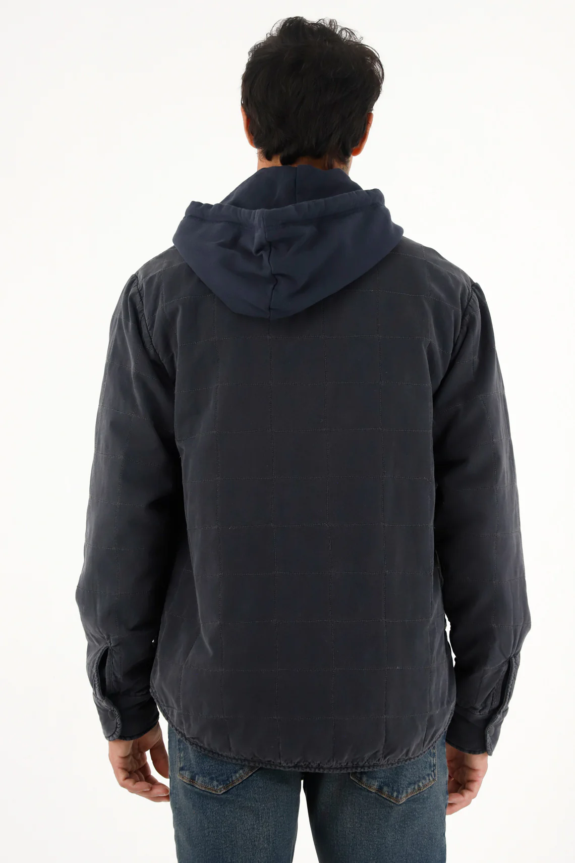 Men's Black Quilted Jacket - Image 4