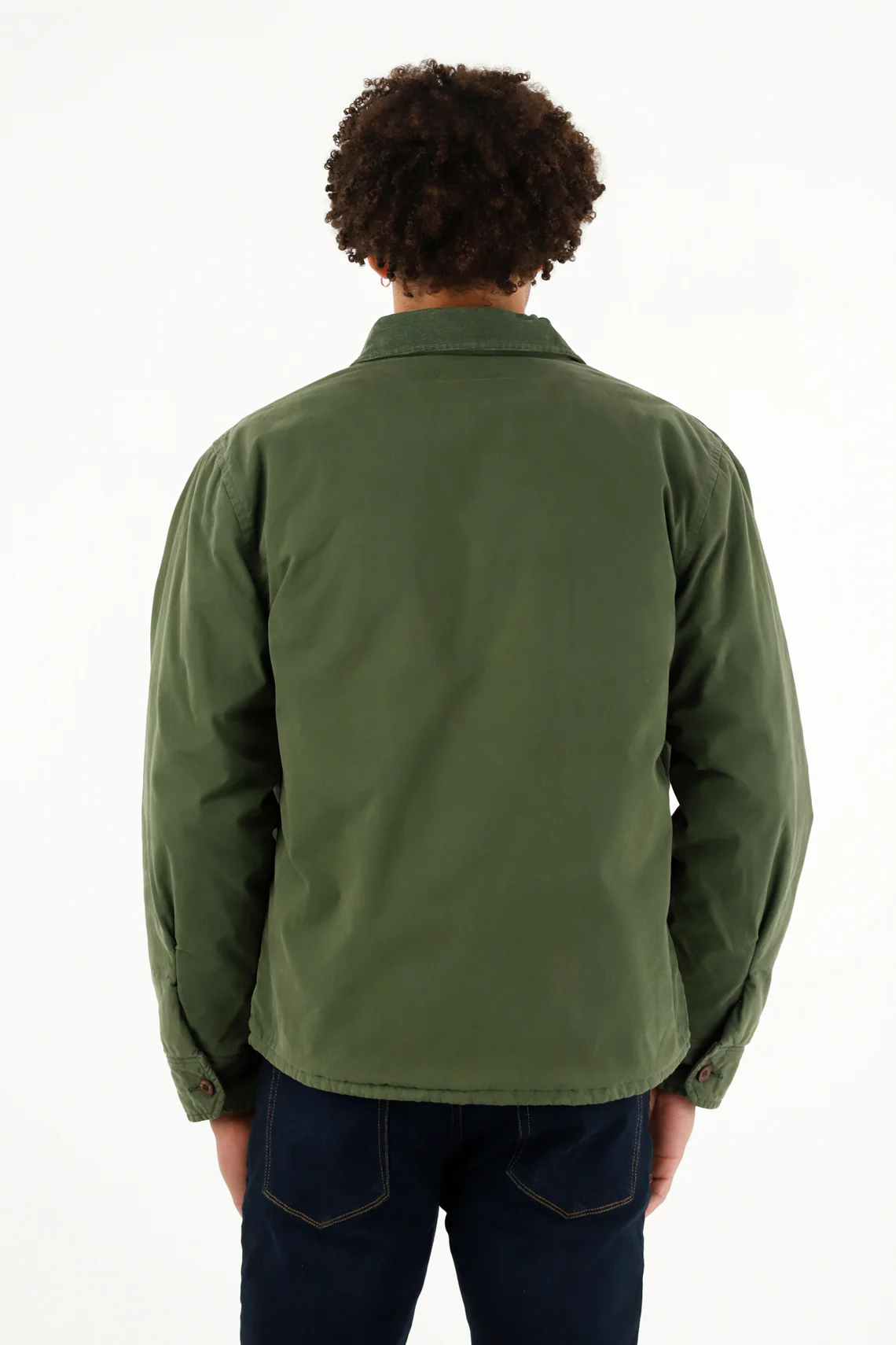 Men's Green Jacket with Patch Pockets - Image 5