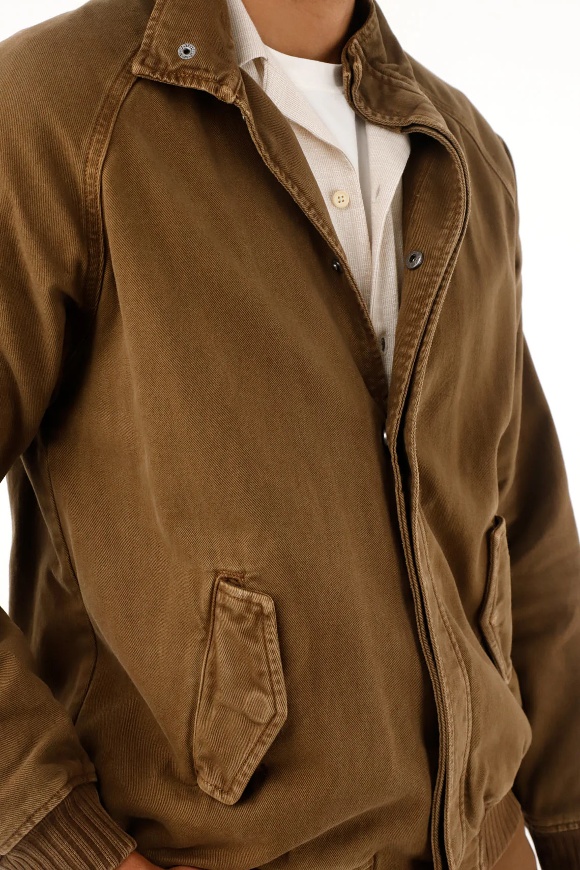 Men's Brown Bomber Jacket - Image 3