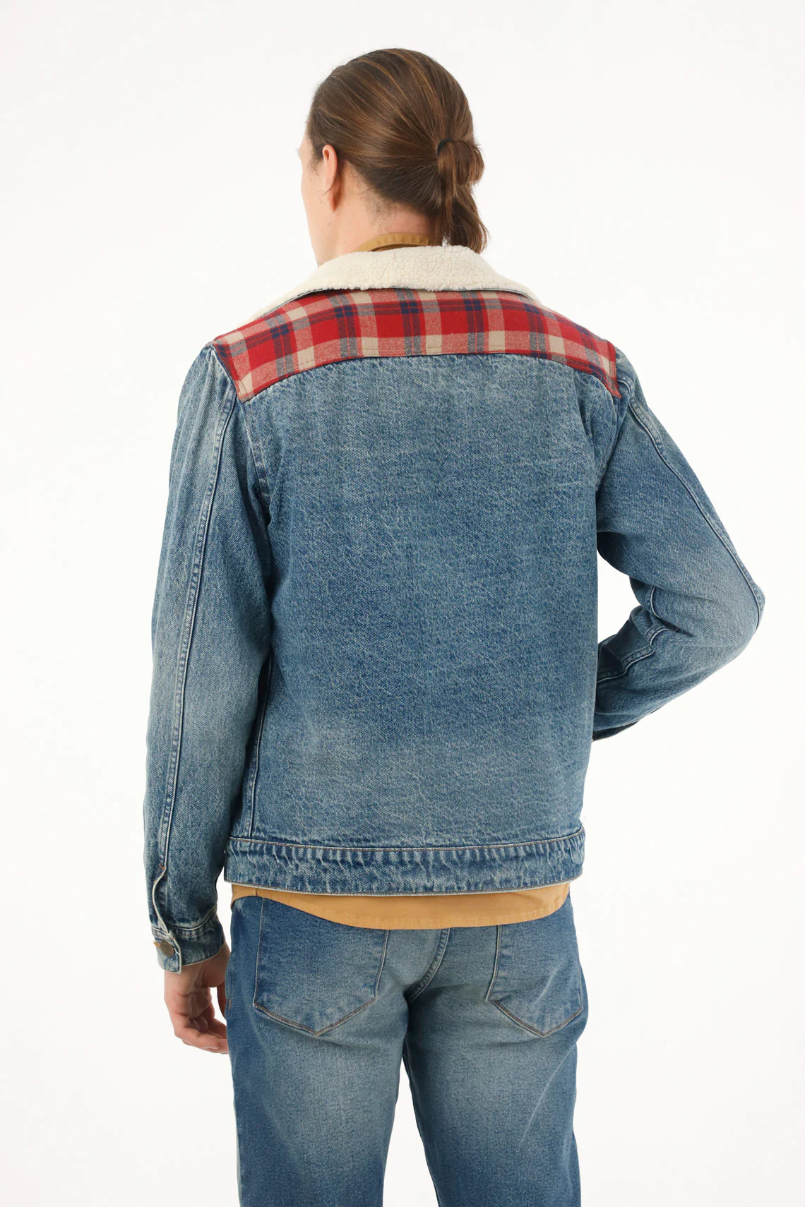 Men's Sherpa Lined Trucker Jacket - Image 4