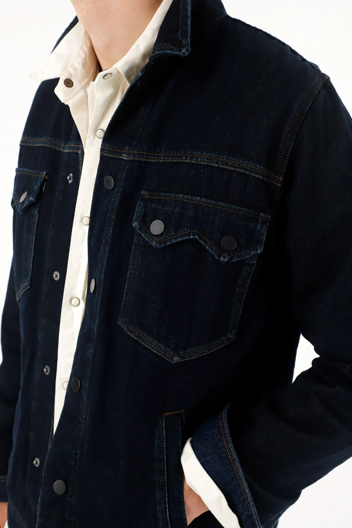 Men's Trucker Jacket with Flap Pockets - Image 3
