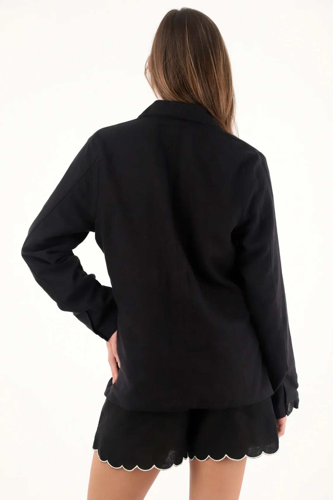 Women's black blazer with embroidery - Image 4