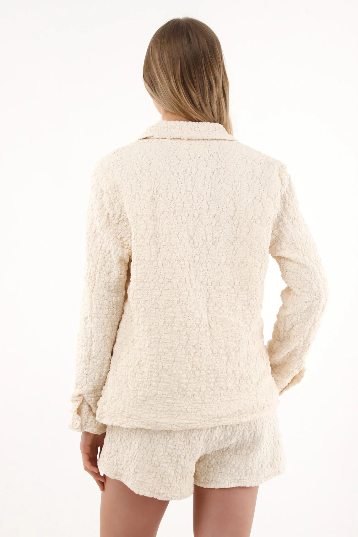 Women's Cream Blazer Coat - Image 4
