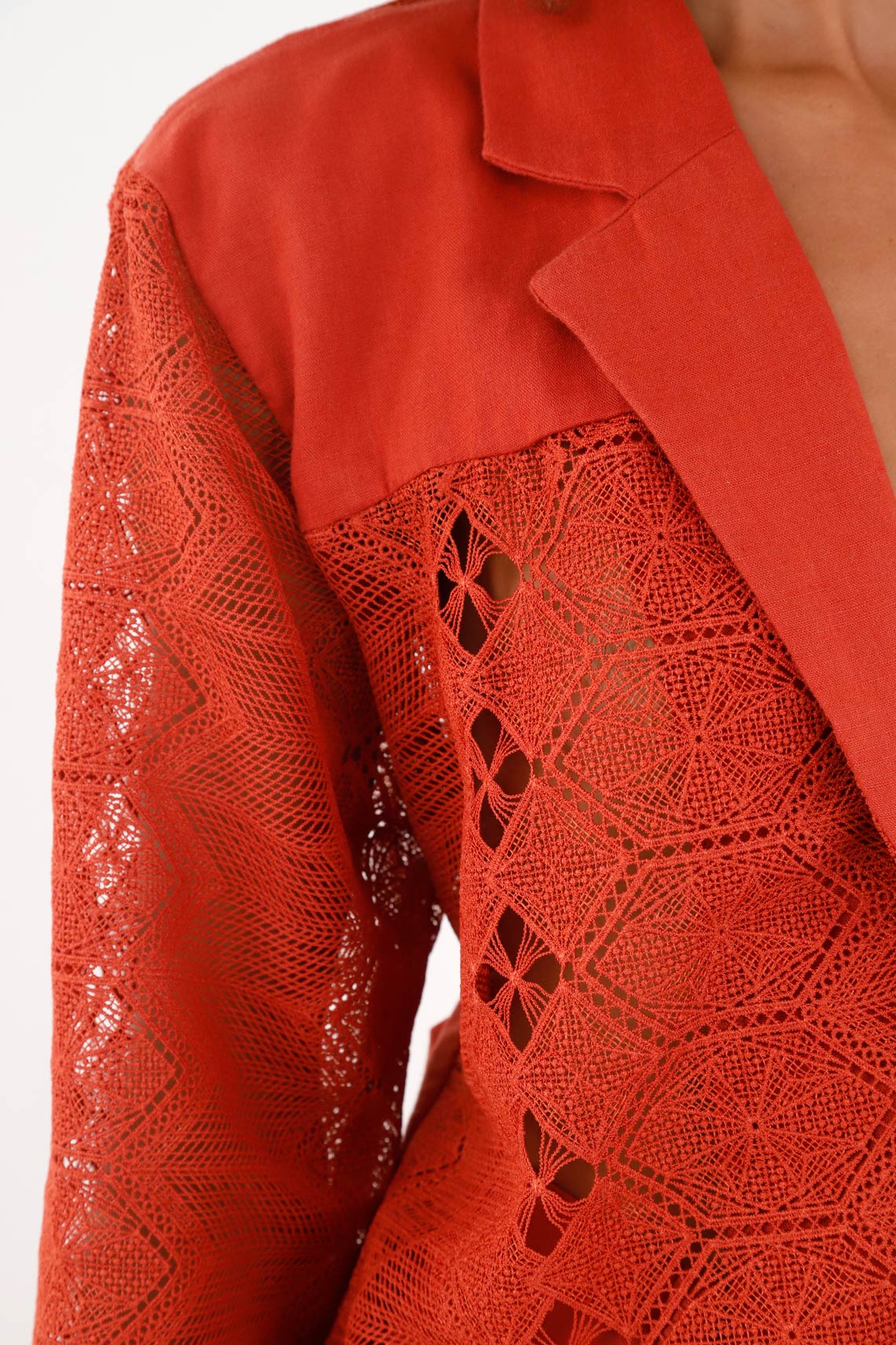 Women's Red Blazer Jacket - Image 3