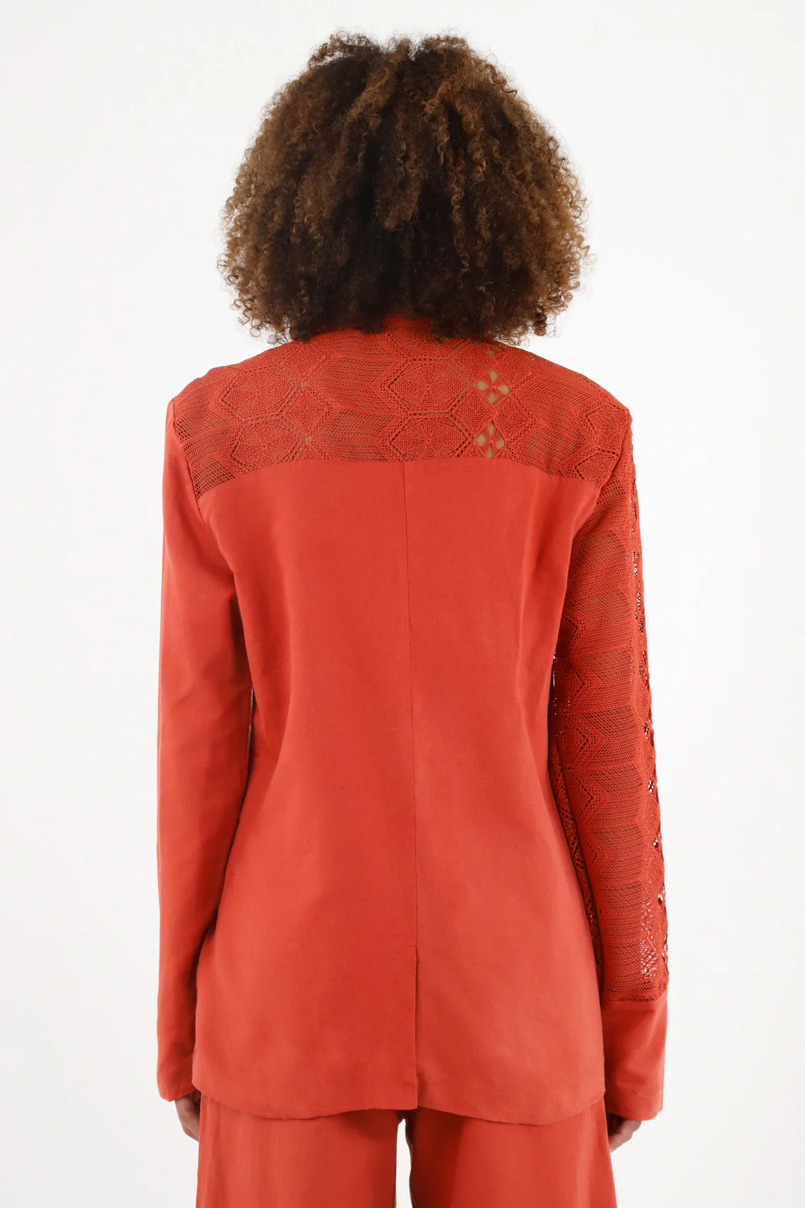 Women's Red Blazer Jacket - Image 4