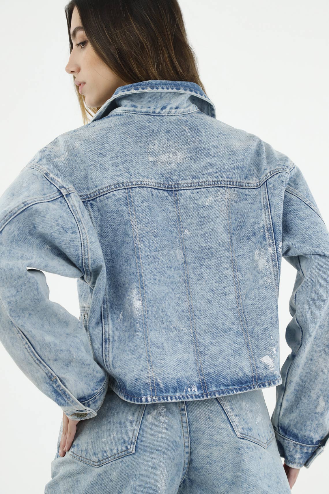 Women's Blue Denim Jacket - Image 5
