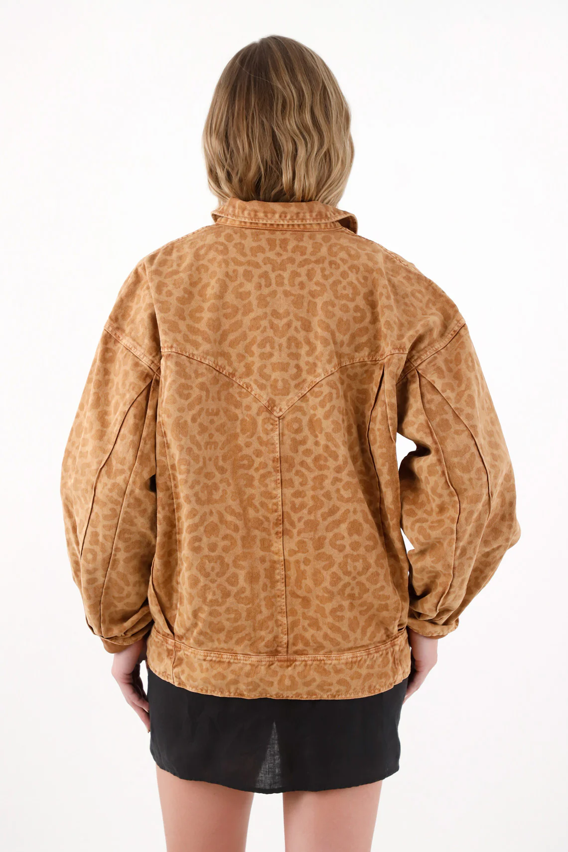 Women's Oversized Animal Print Coffee Coat - Image 4