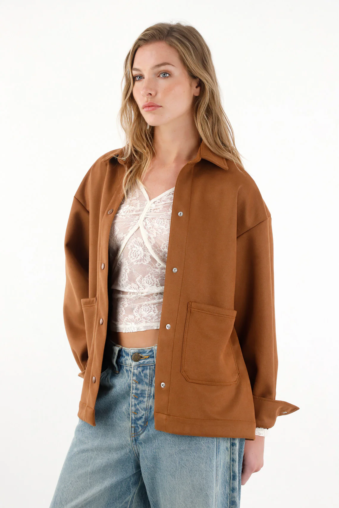 Women’s Long Sleeve Brown Coat
