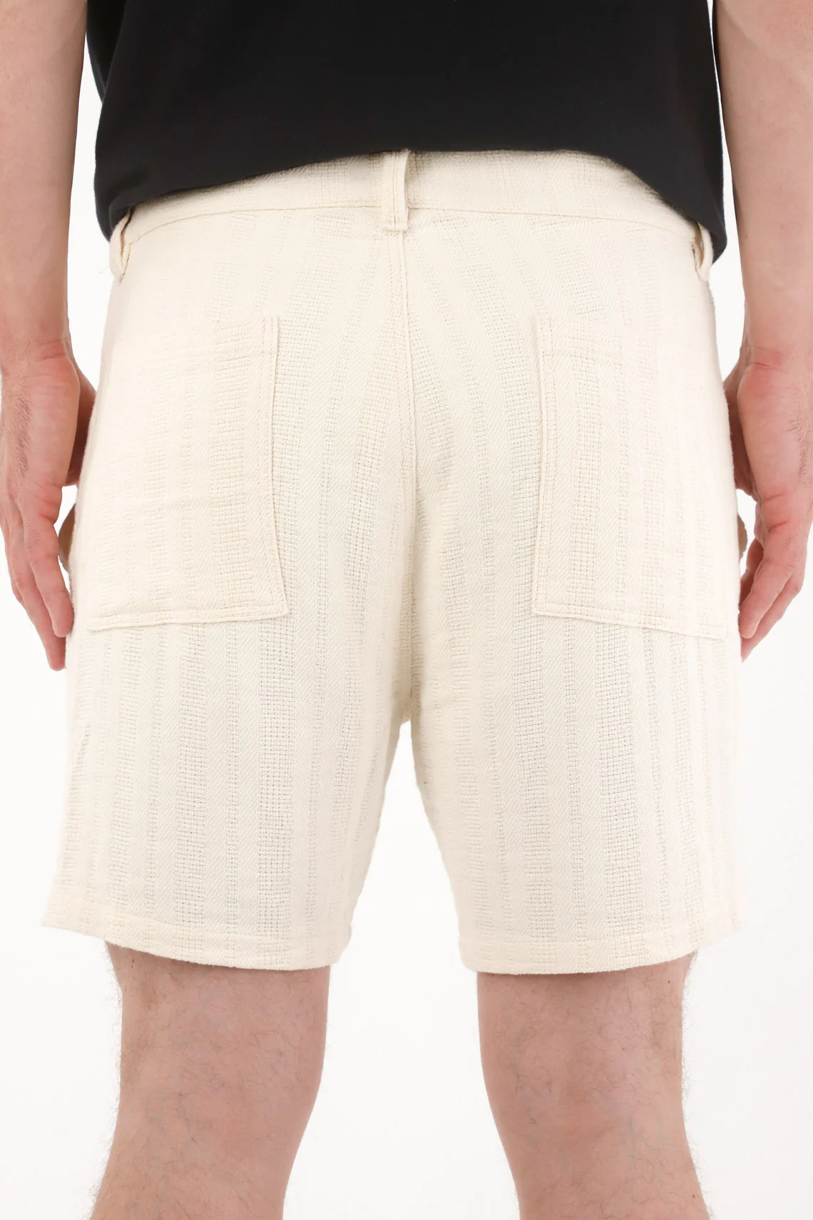 Textured Cotton Bermuda Shorts for Men - Image 4
