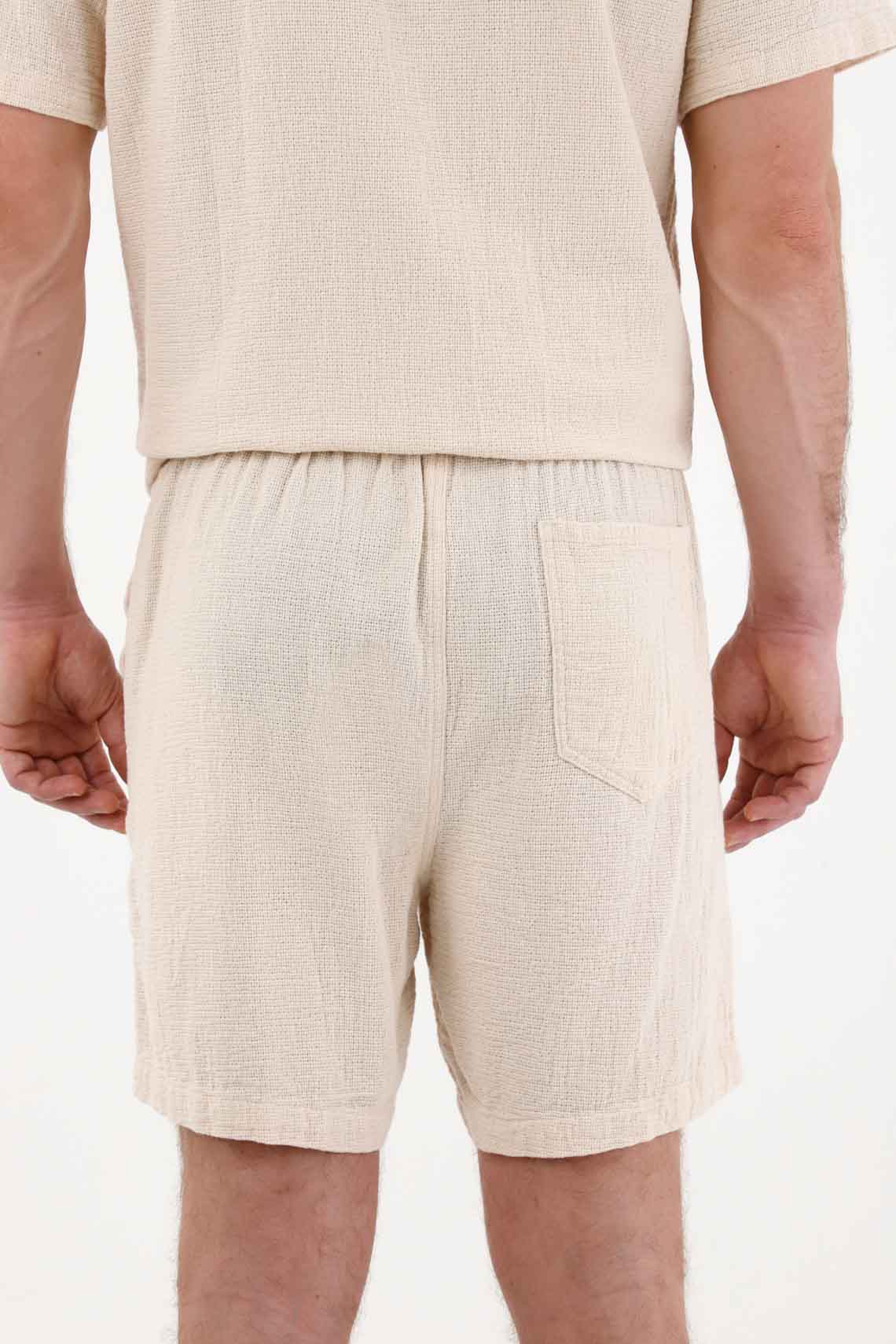 Bermuda tipo chino con textura crudo para hombre - Image 4