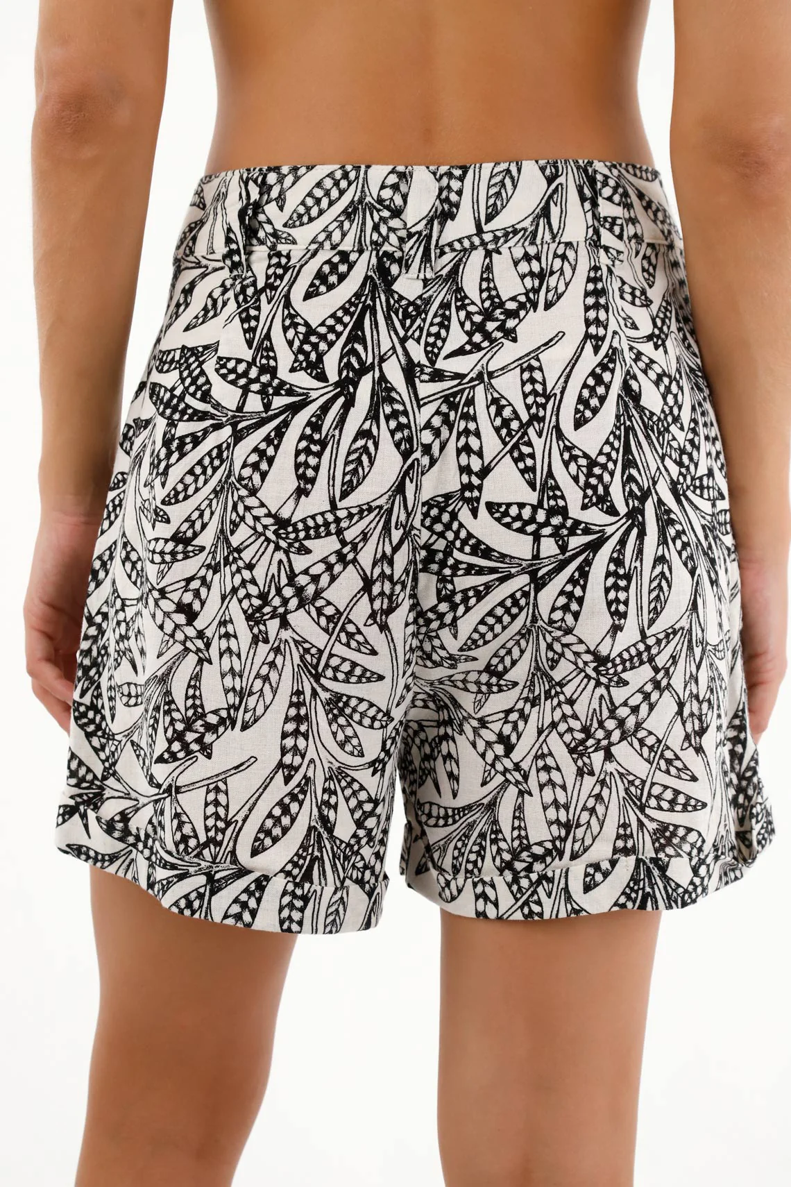 Women's High-Waisted 100% Cotton Bermuda - Image 4