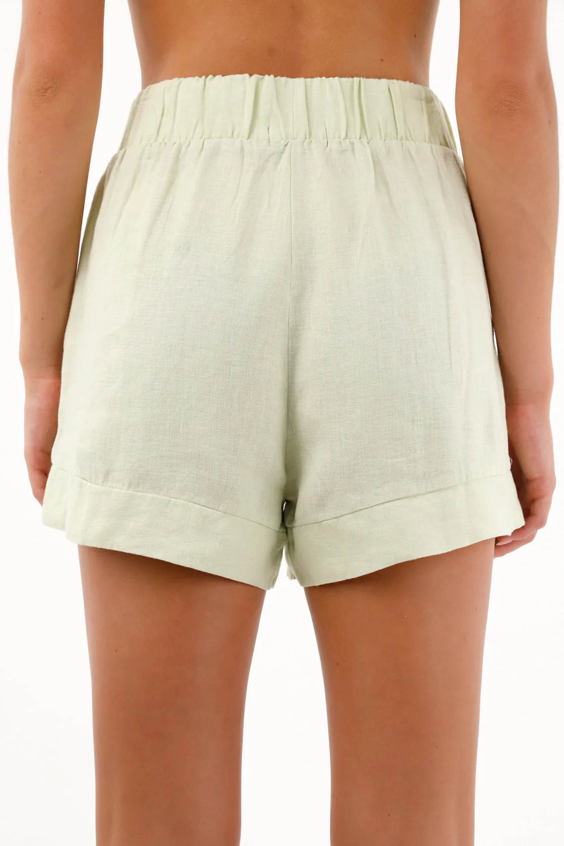 High-Waisted Linen Bermuda Shorts for Women - Image 4