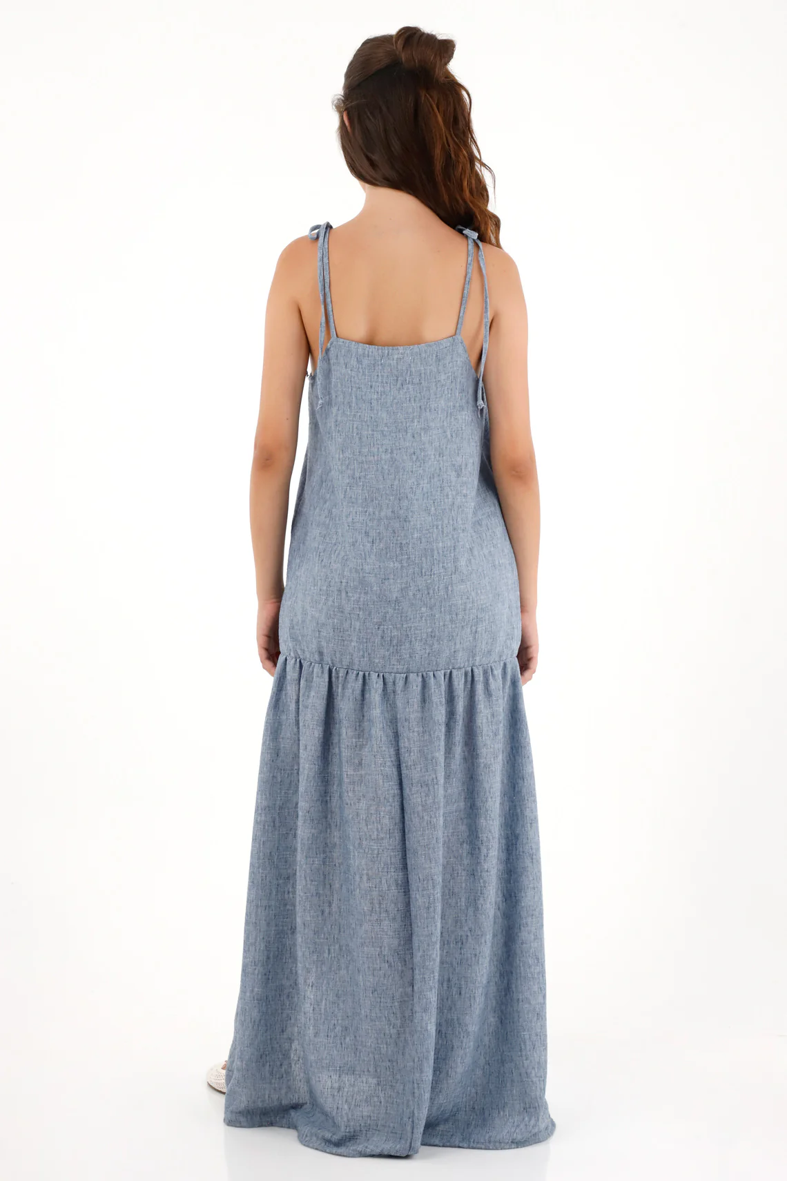 Blue Long Strappy Dress for Women - Image 4
