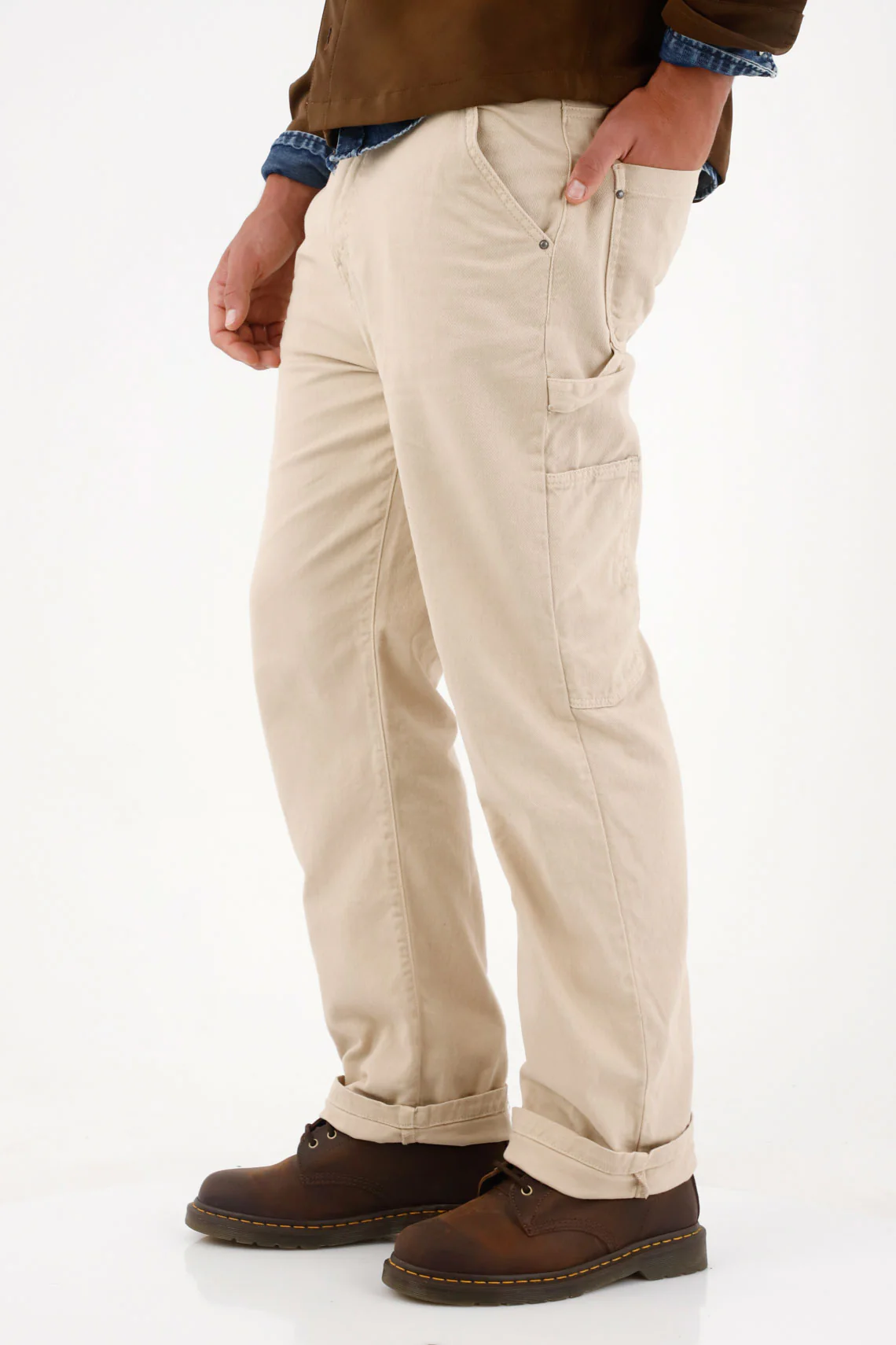 Brown Carpenter Style Pants for Men - Image 2