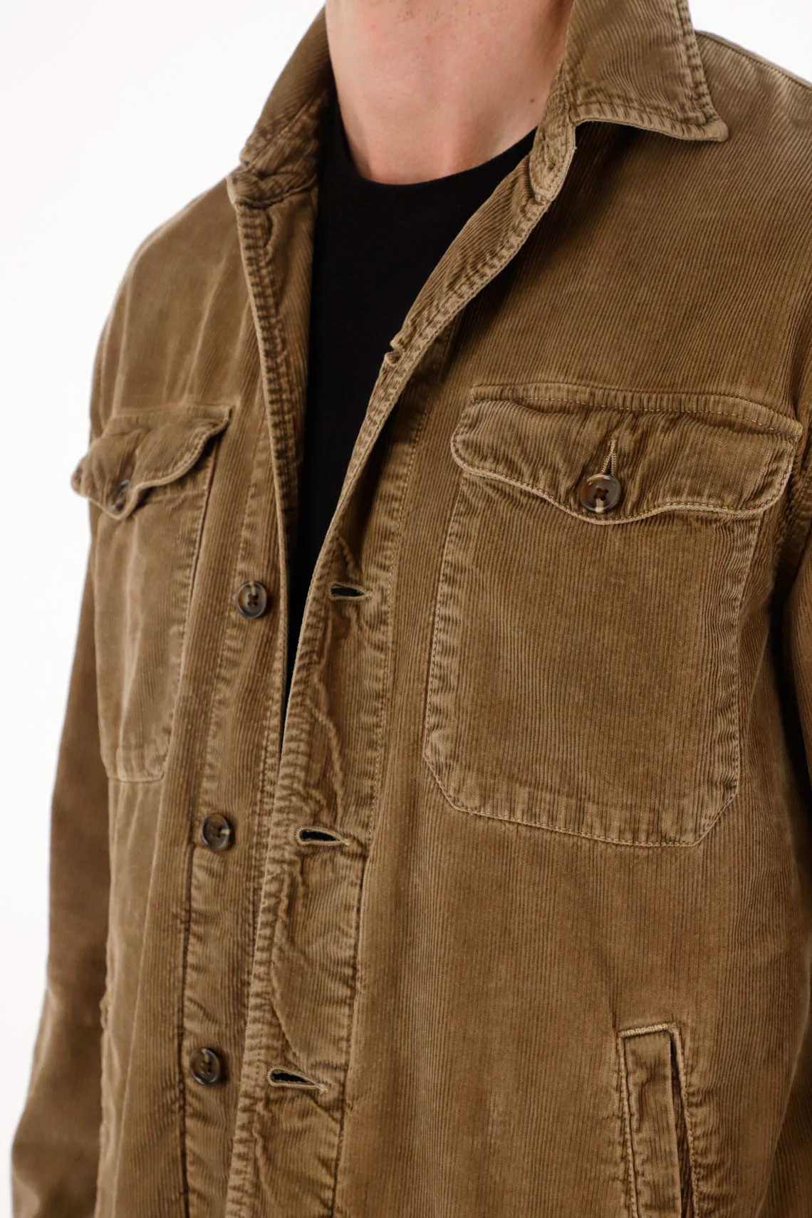 Brown Corduroy Coat for Men - Image 3
