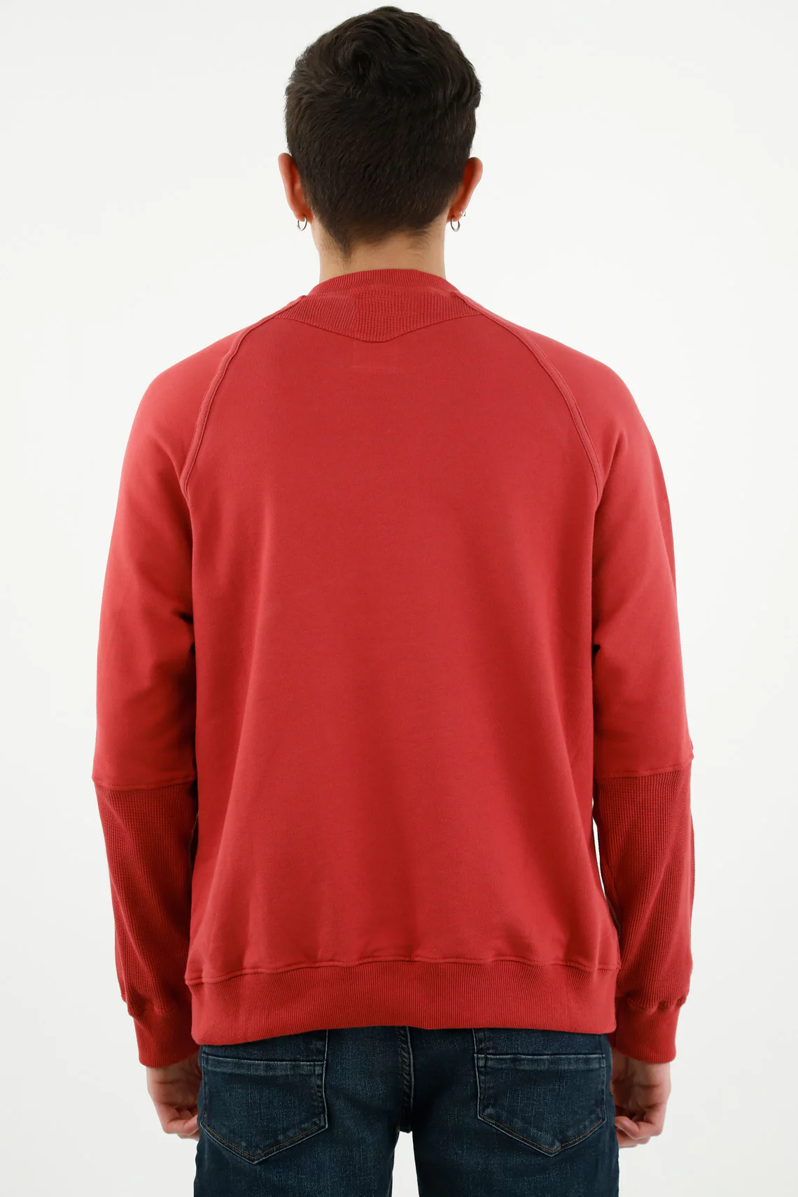 Men's Red Embroidered Sweater - Image 4