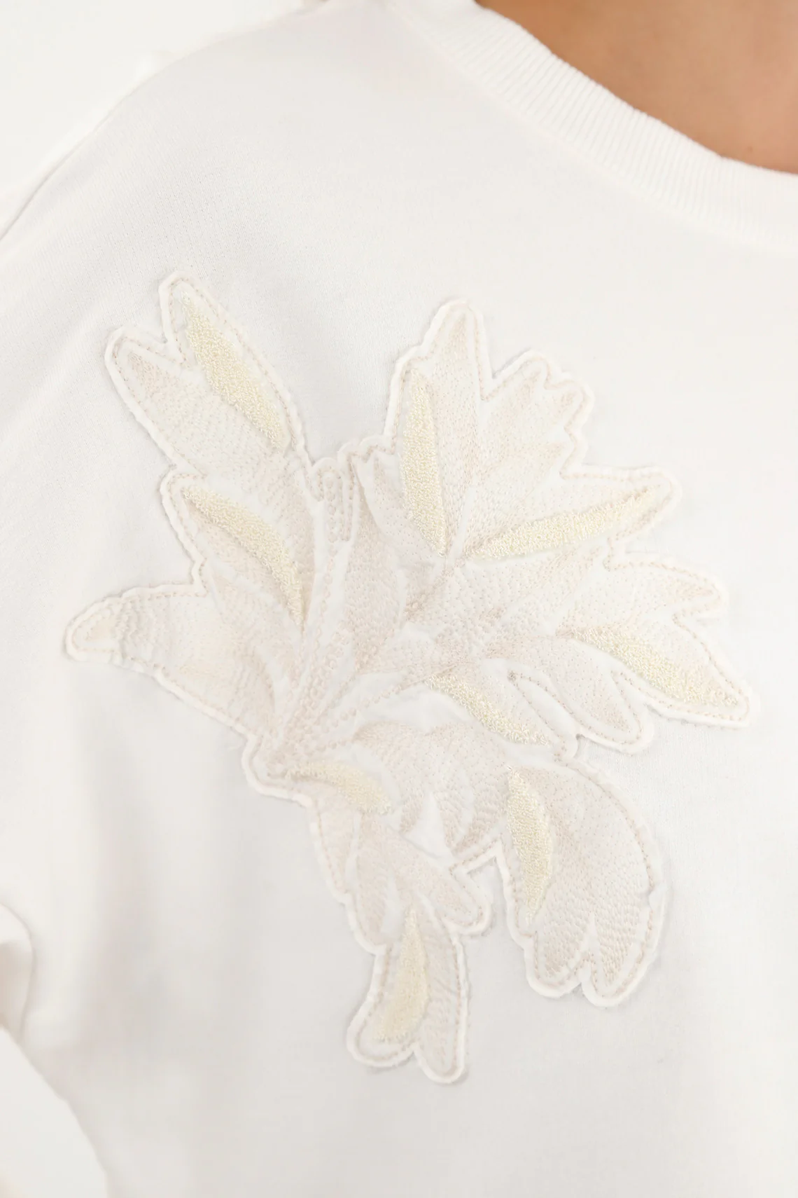 Women's Ecru Oversized Sweater - Image 3