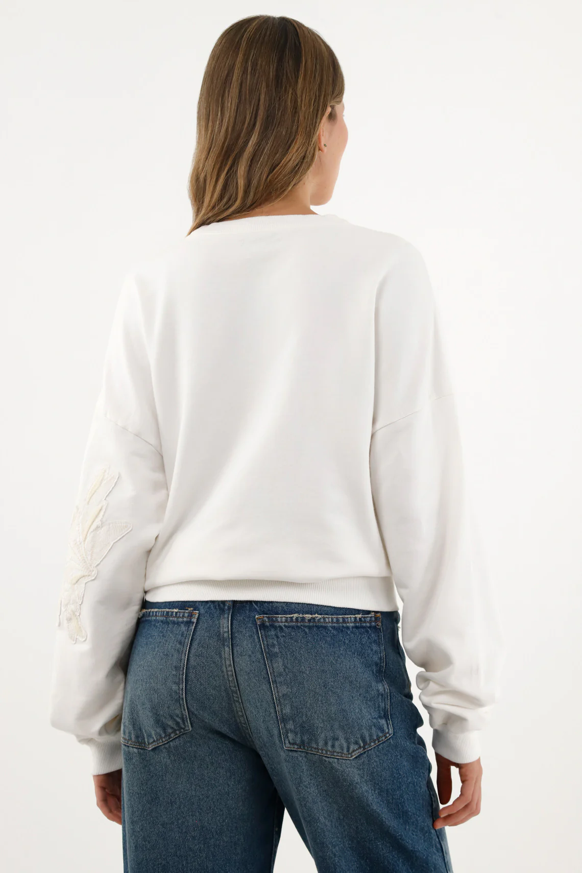 Women's Ecru Oversized Sweater - Image 4