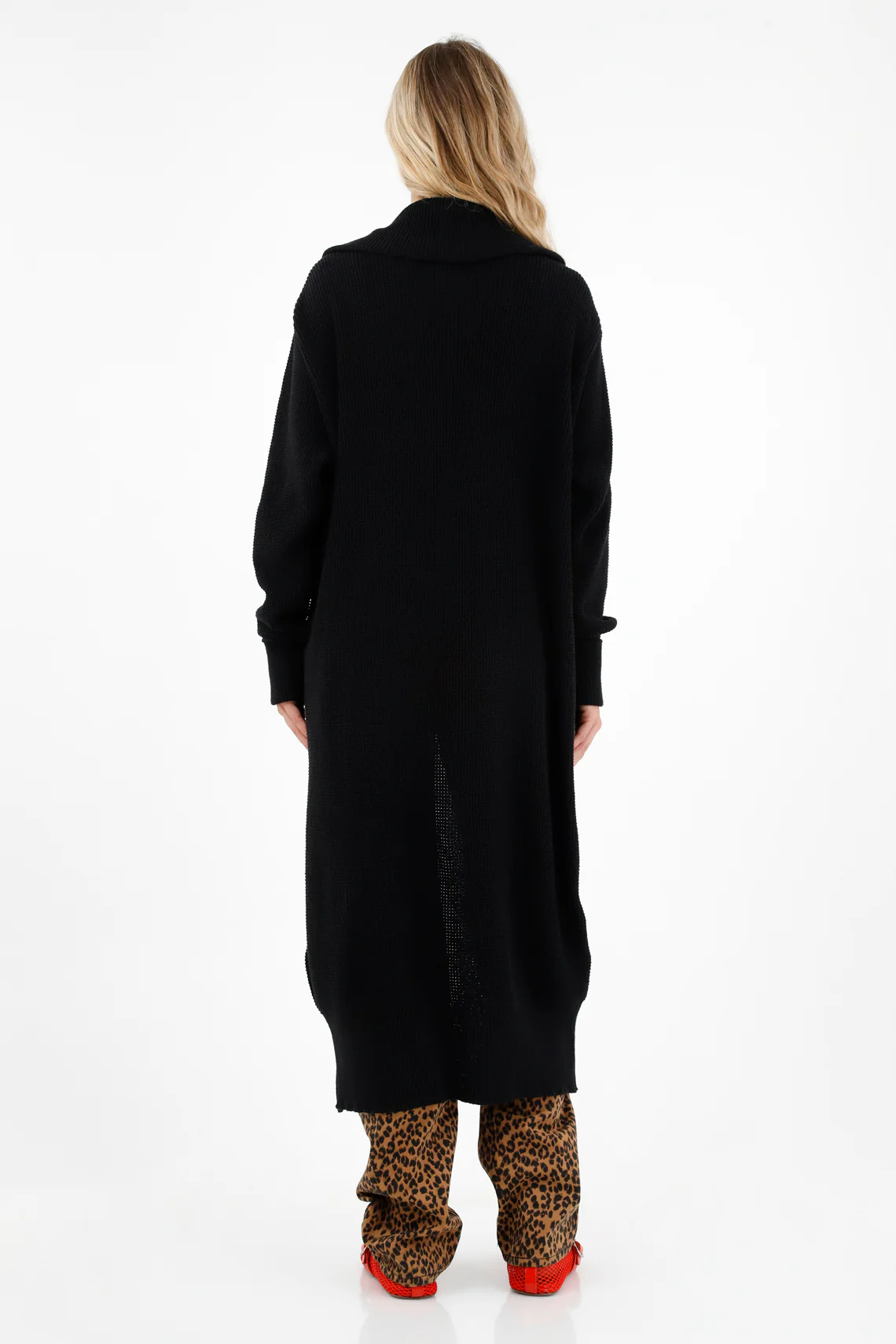 Women's Black Cardigan Sweater - Image 4