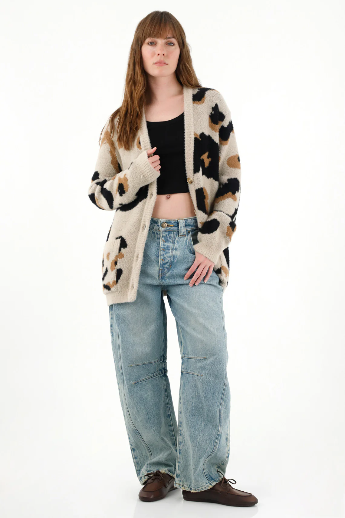 Oversized Animal Print Pullover for Women - Image 2