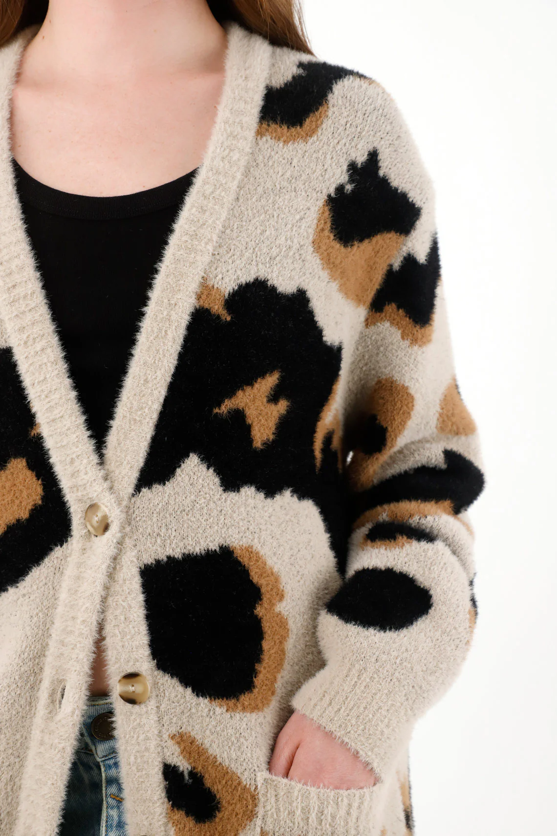 Oversized Animal Print Pullover for Women - Image 3
