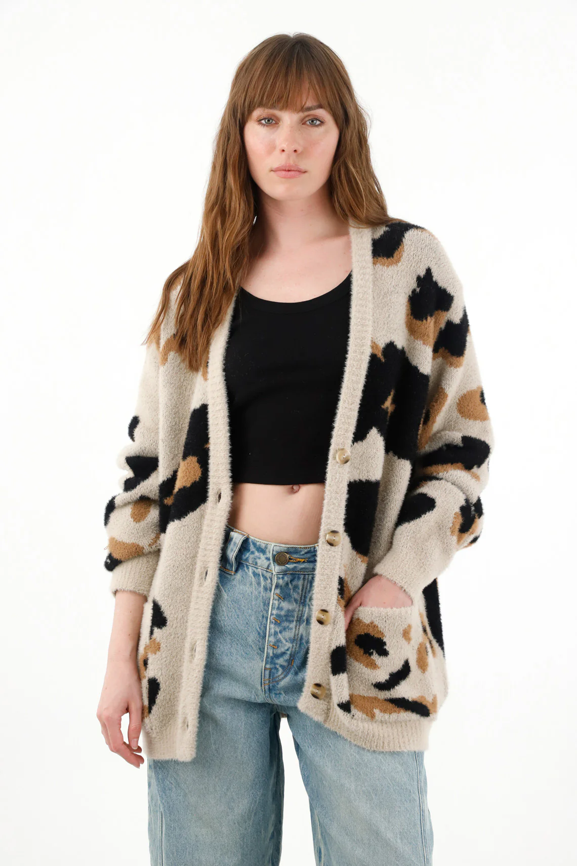 Oversized Animal Print Pullover for Women - Image 4