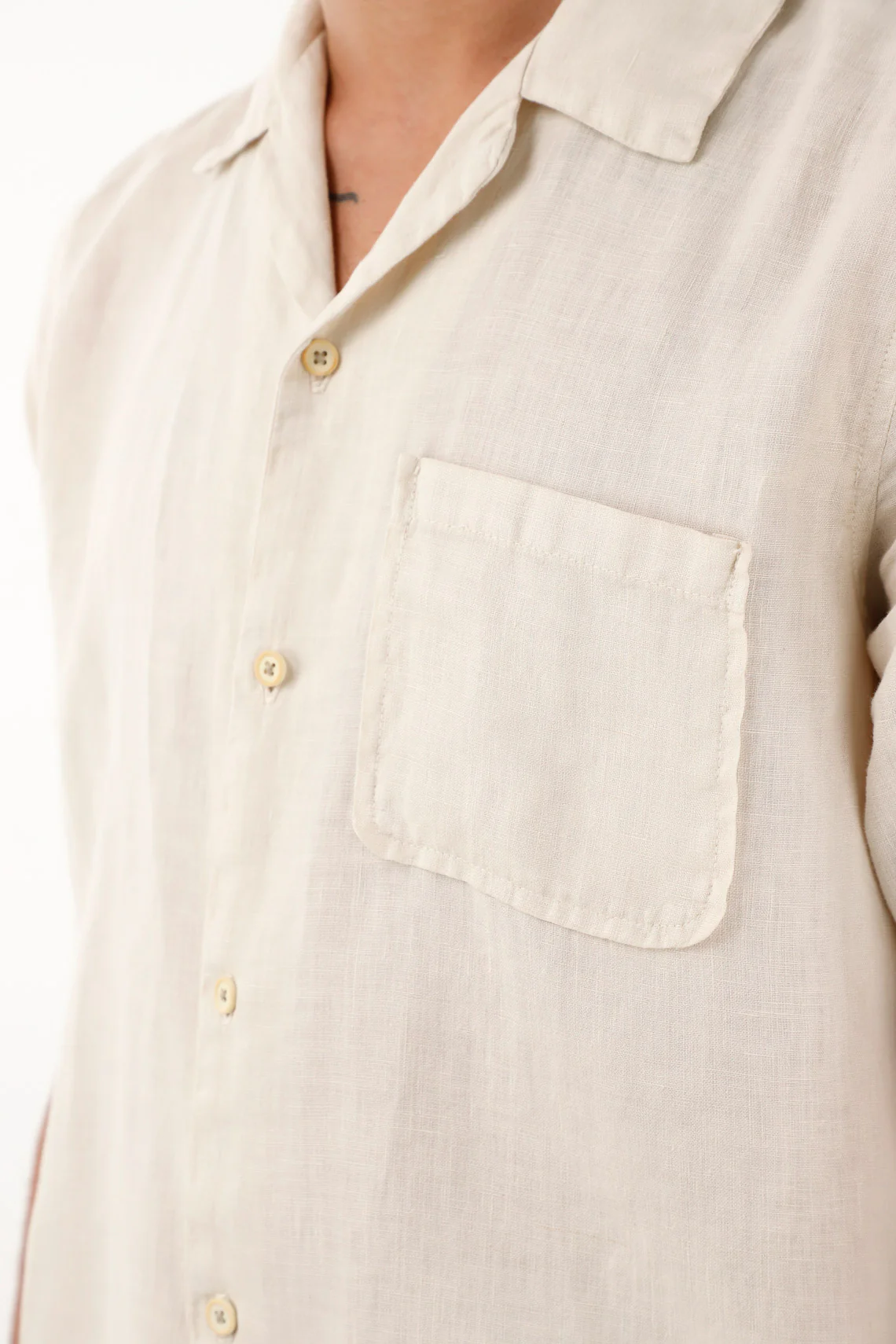Men's Short Sleeve Shirt in 100% Linen - Image 3