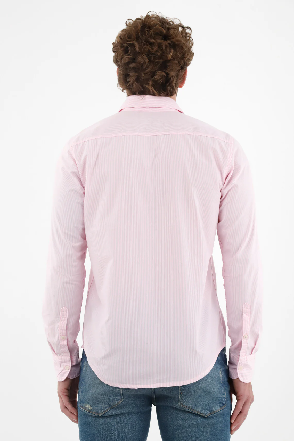 Men's Pink Long Sleeve Shirt - Image 4