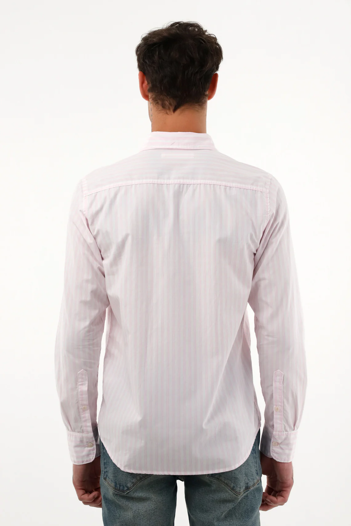 Men's Pink Striped Shirt - Image 4