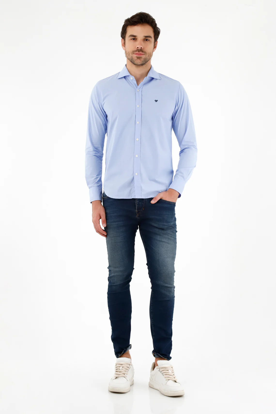 Long Sleeve Blue Shirt for Men