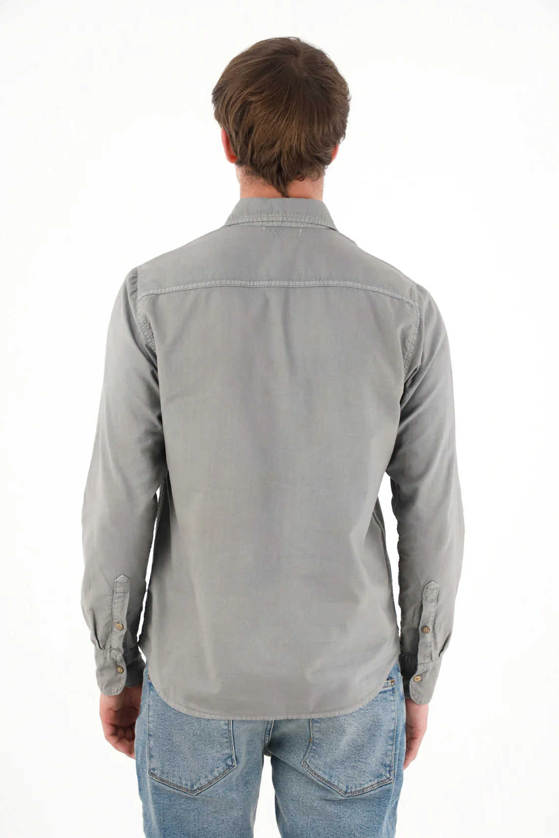 Men's Gray Long Sleeve Shirt - Image 5