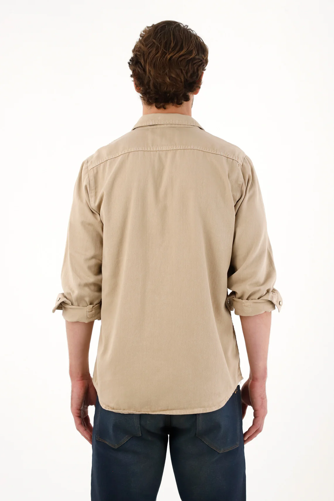 Lightweight Long Sleeve Brown Shirt for Men - Image 4