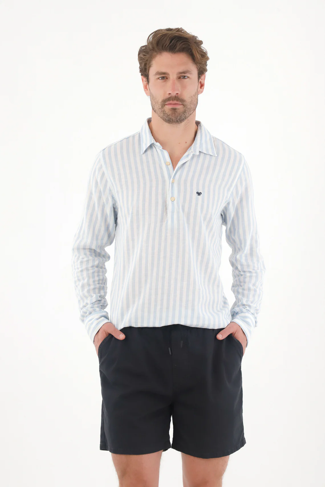 Men's Long Sleeve Striped Shirt - Image 3