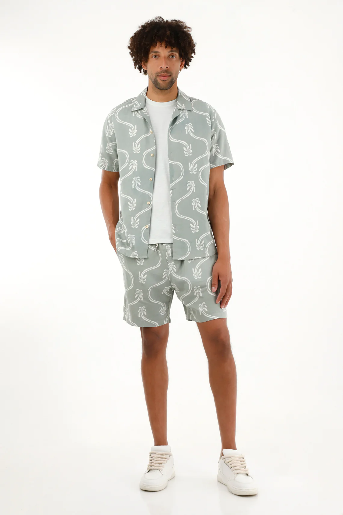 Men's palm print shirt - Image 3