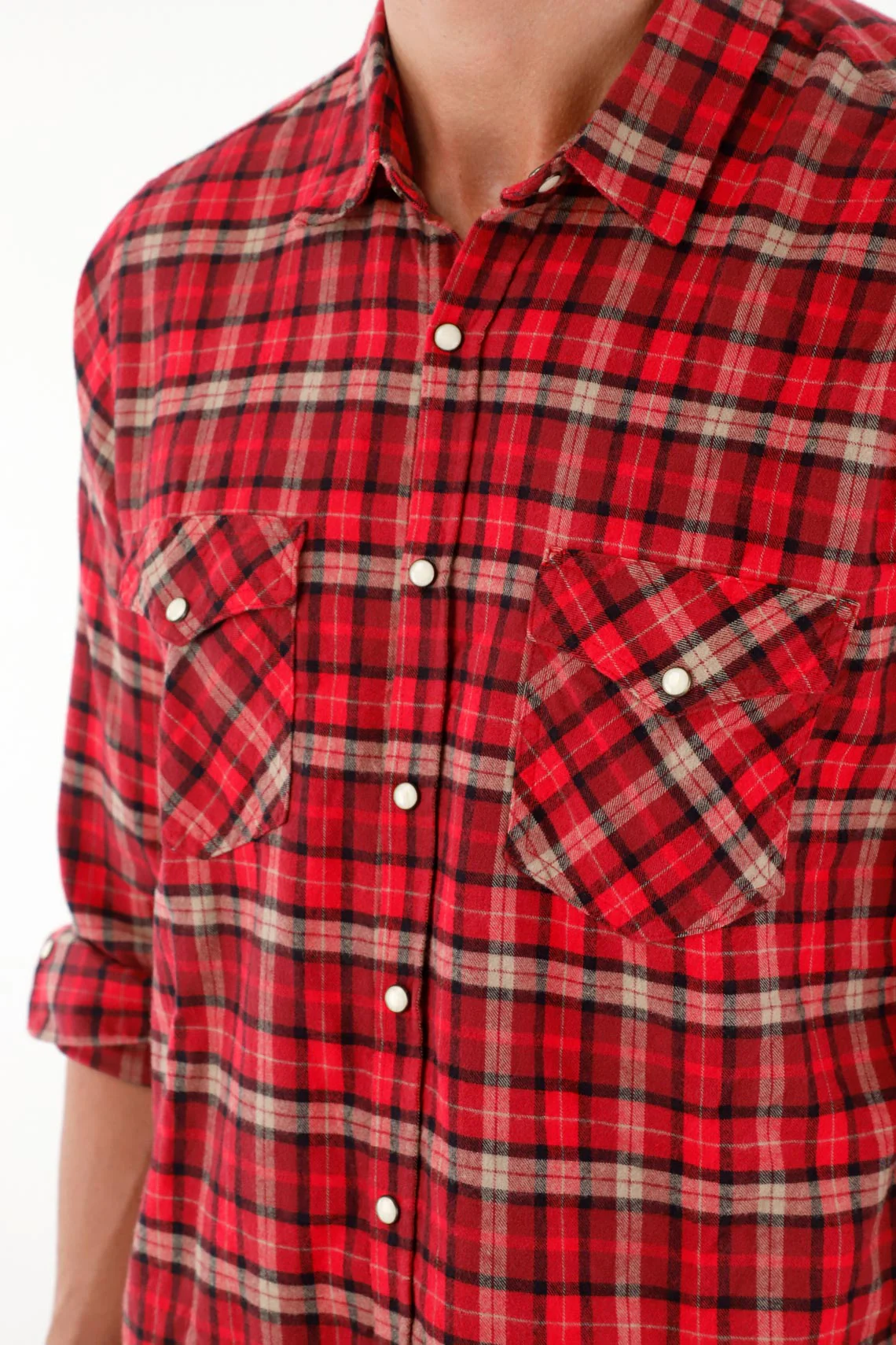 Men's Red Flannel Shirt - Image 2