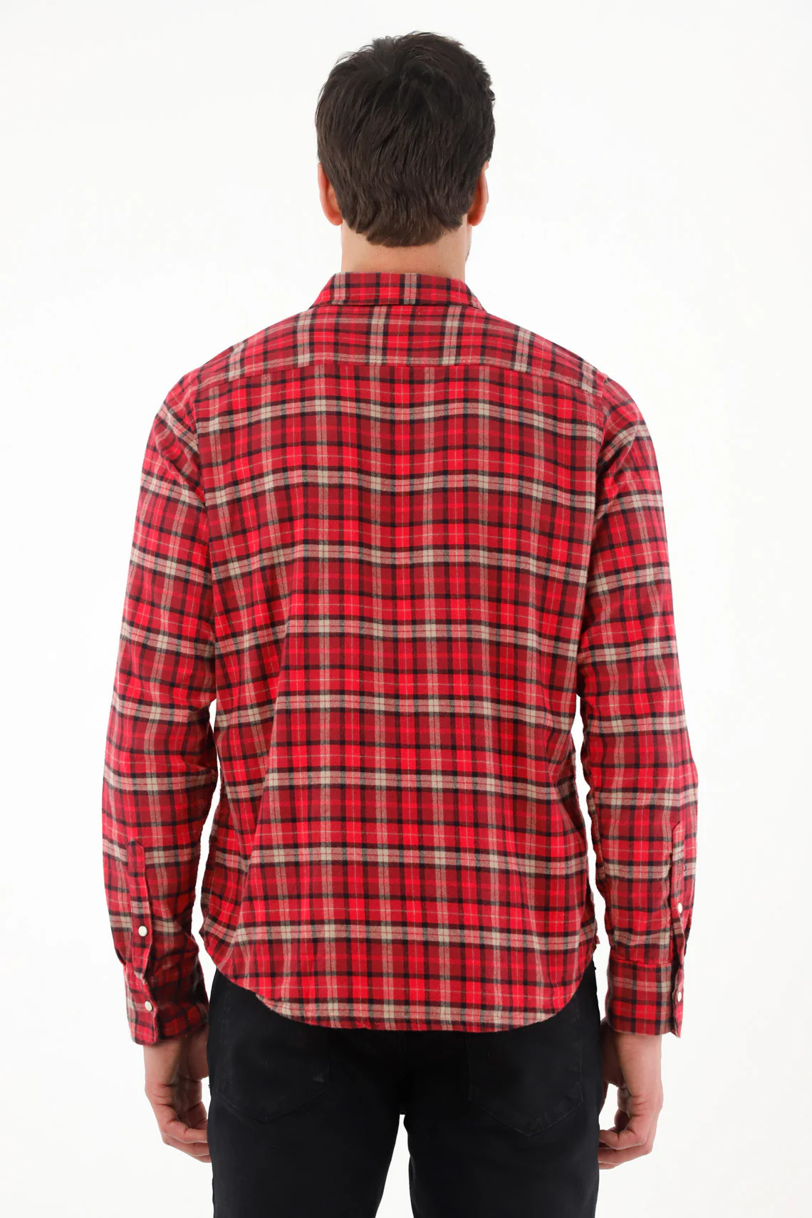 Men's Red Flannel Shirt - Image 4
