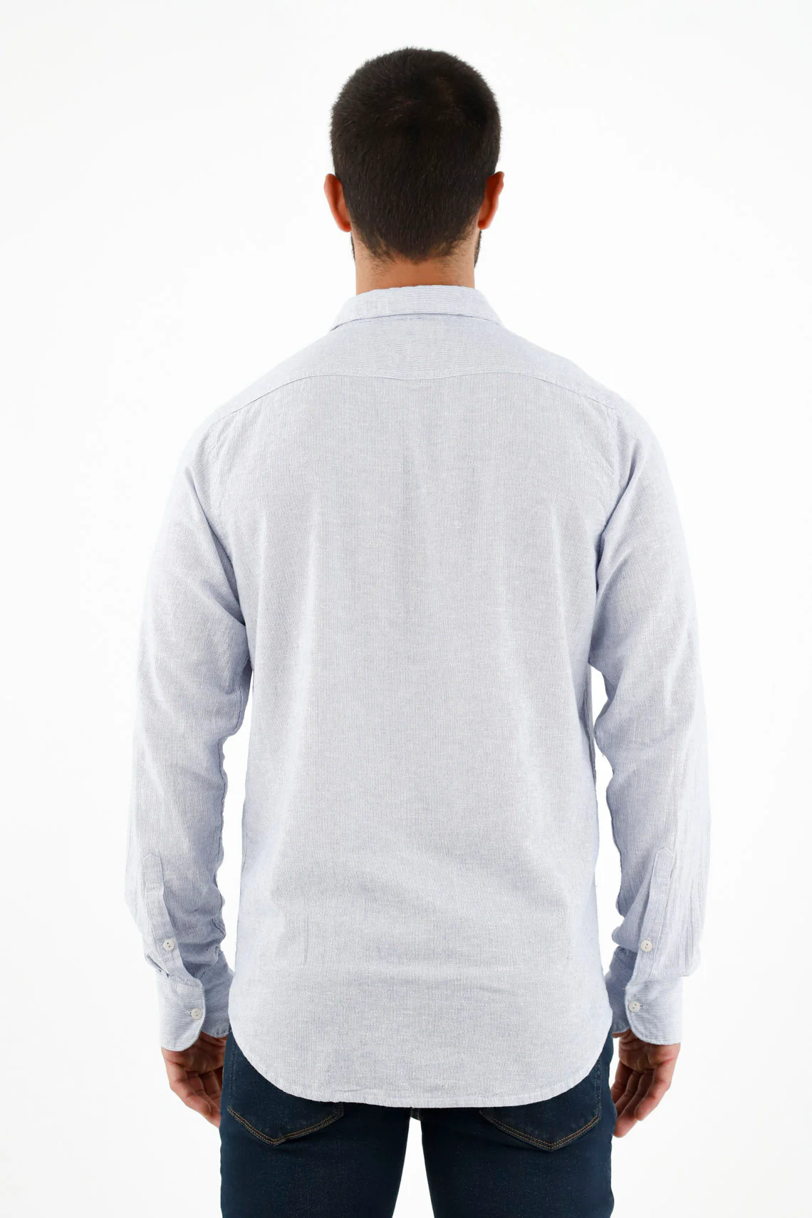 Men's Blue Mini Racket Embroidered Shirt - Image 4