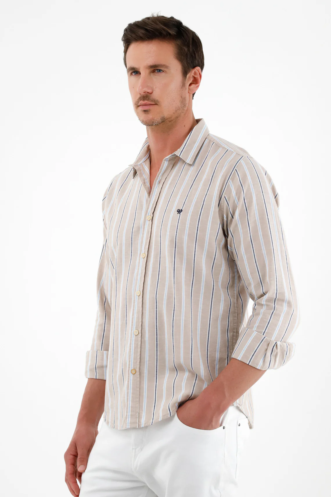Men's Brown Long Sleeve Shirt - Image 2