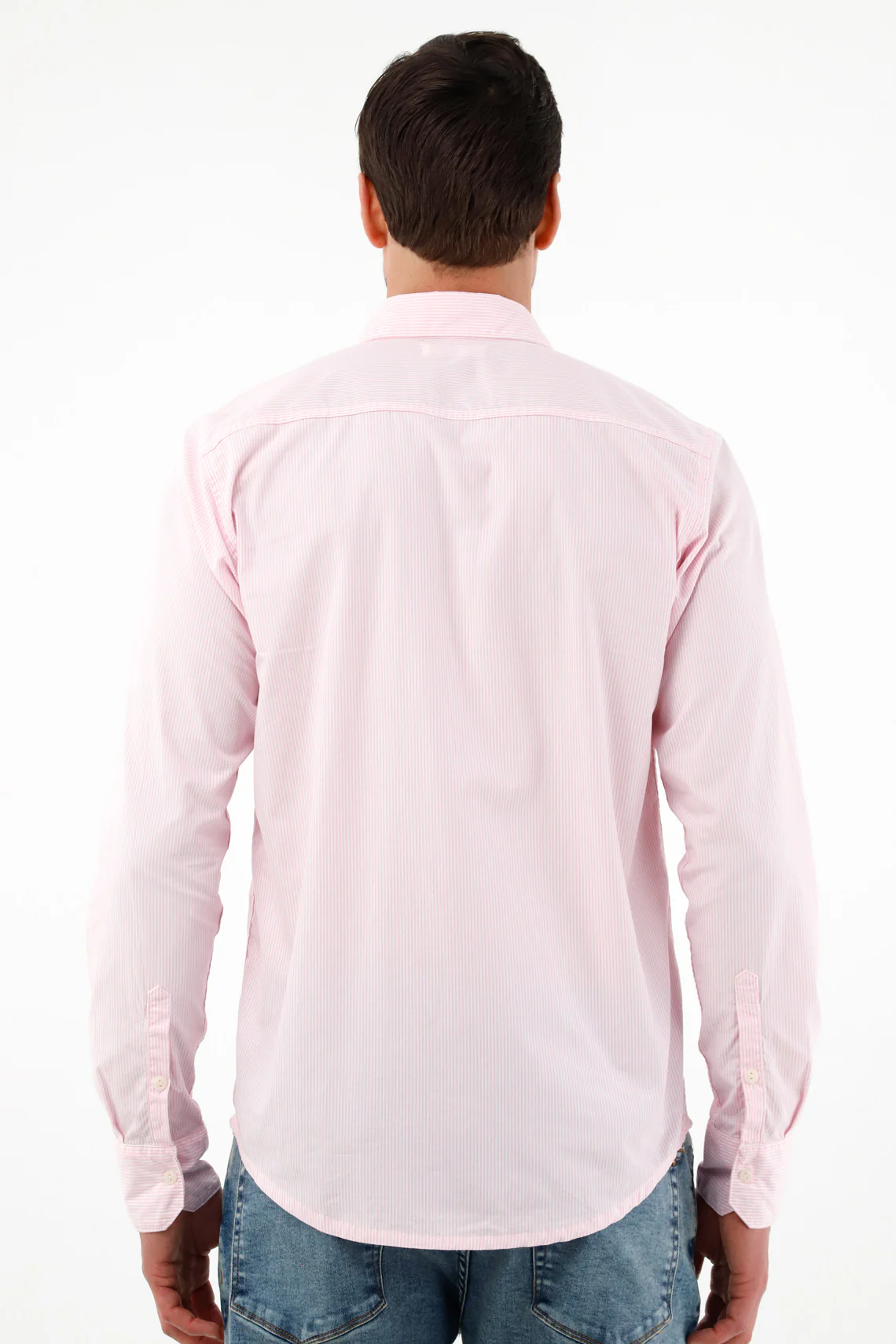 Men's Pink French Collar Shirt - Image 4