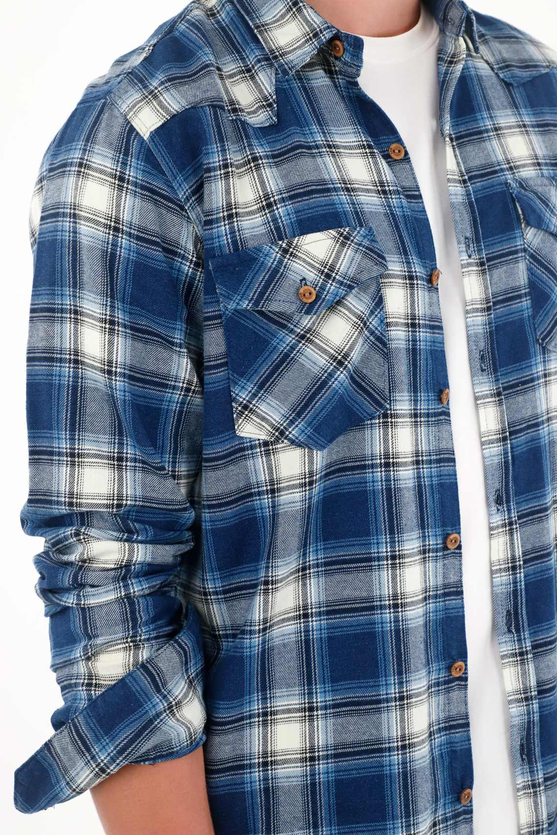 Men's Long Sleeve Plaid Shirt - Image 2