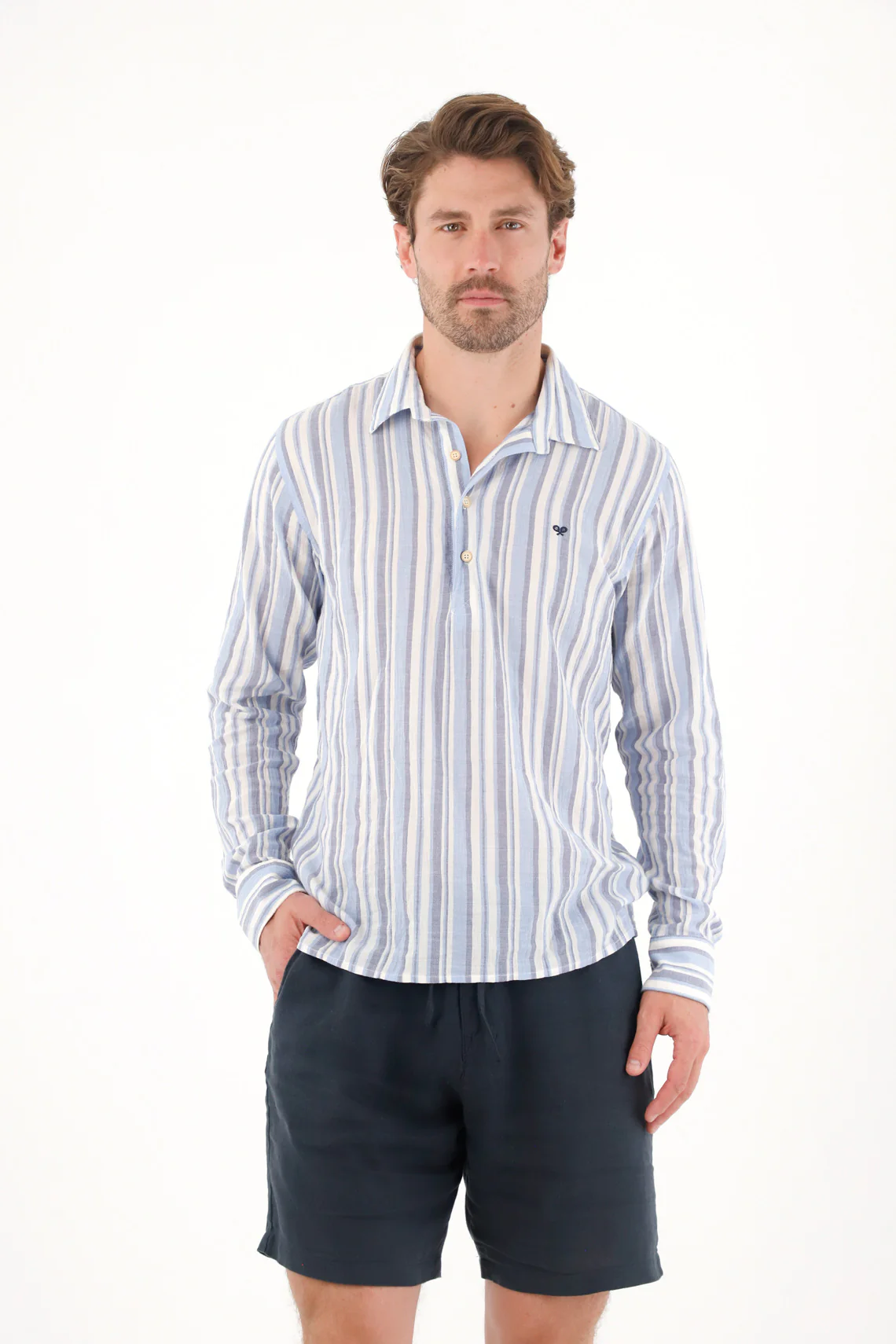 Stylish Striped Long Sleeve Shirt for Men