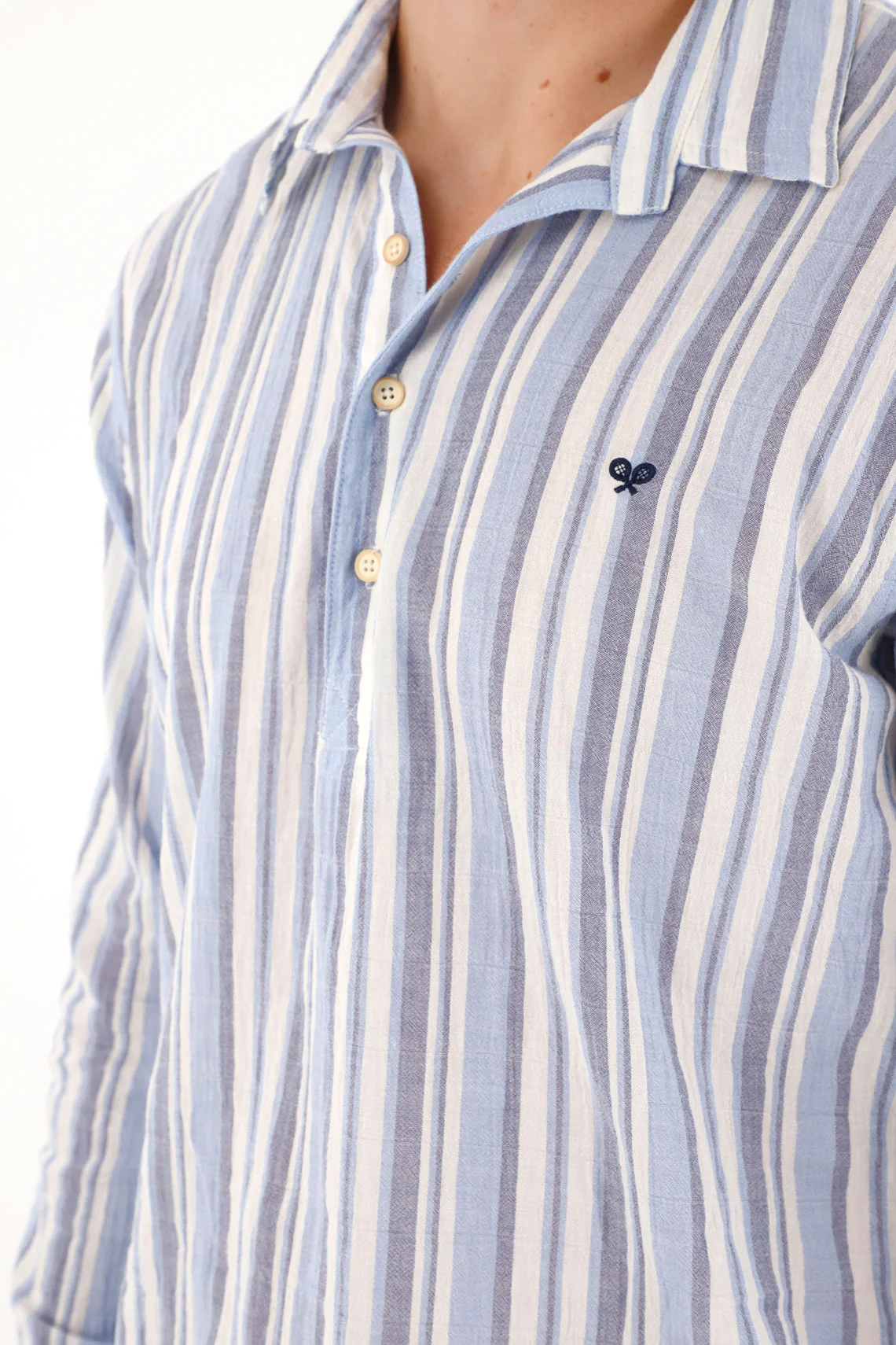 Stylish Striped Long Sleeve Shirt for Men - Image 2