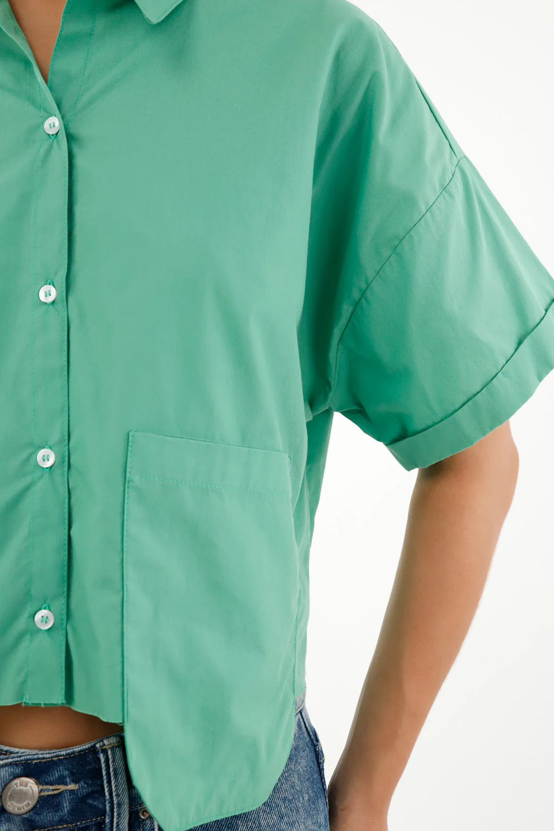 Women's Green Crop Top - Image 3