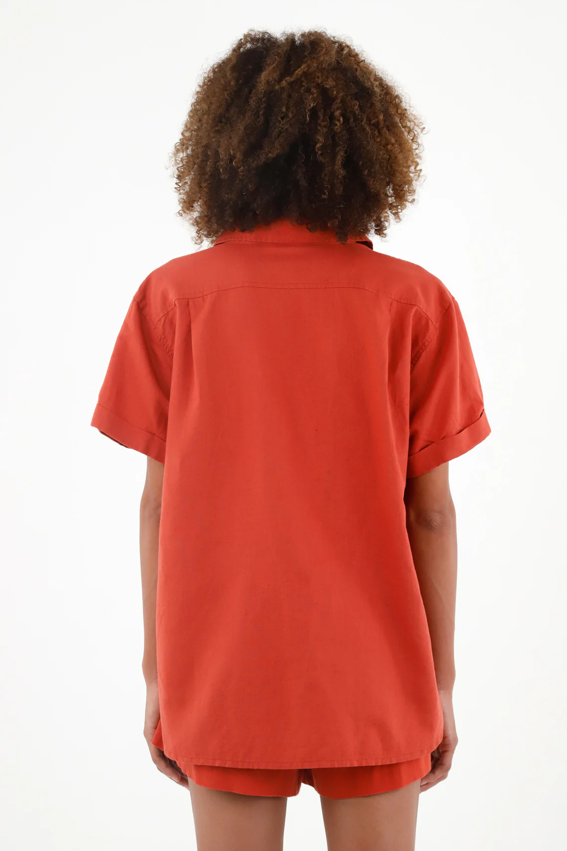 Women's Red Short-Sleeve Shirt - Image 4