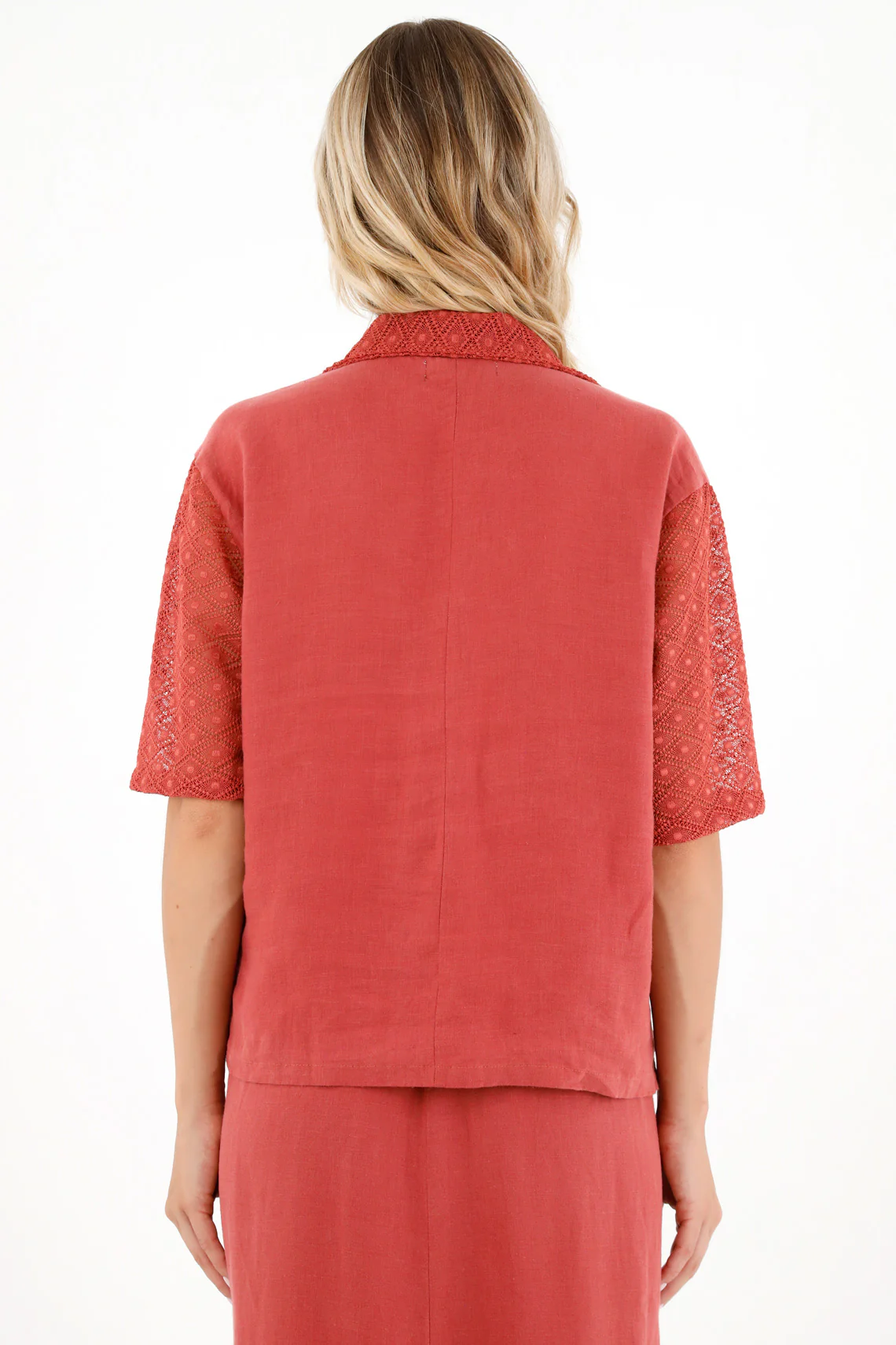 Women's Red Bowling Shirt - Image 4