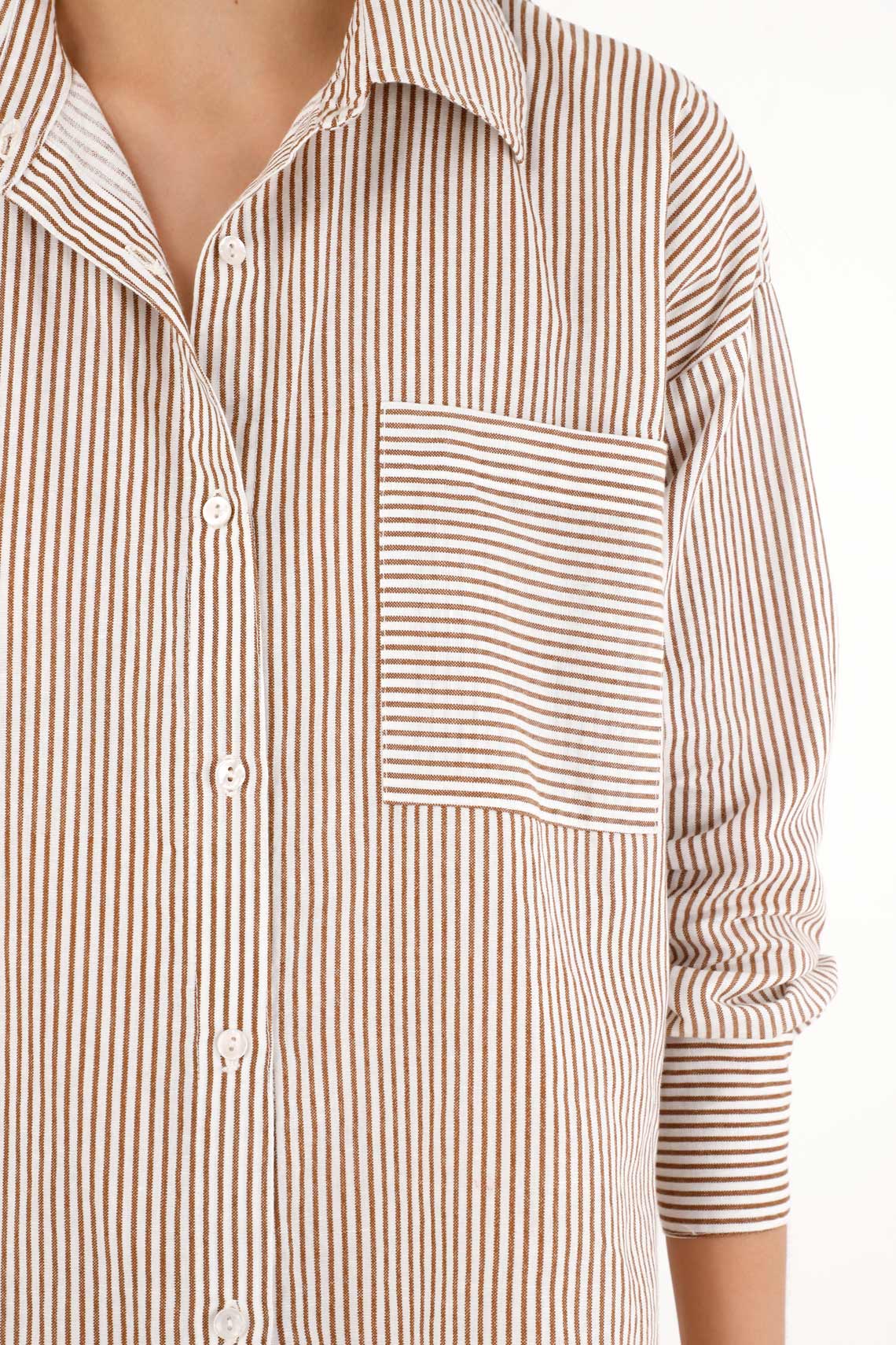Women's Long Striped Shirt - Image 3