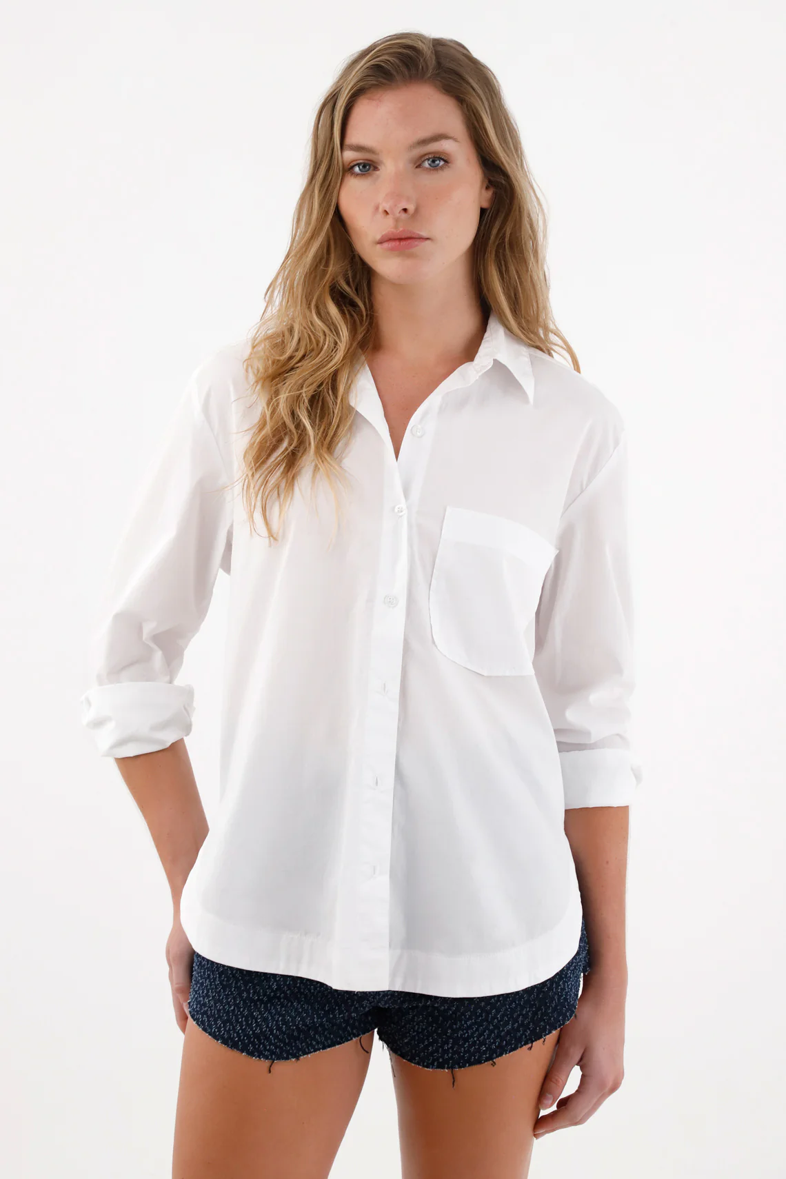 Women's Oversized 100% Cotton White Shirt