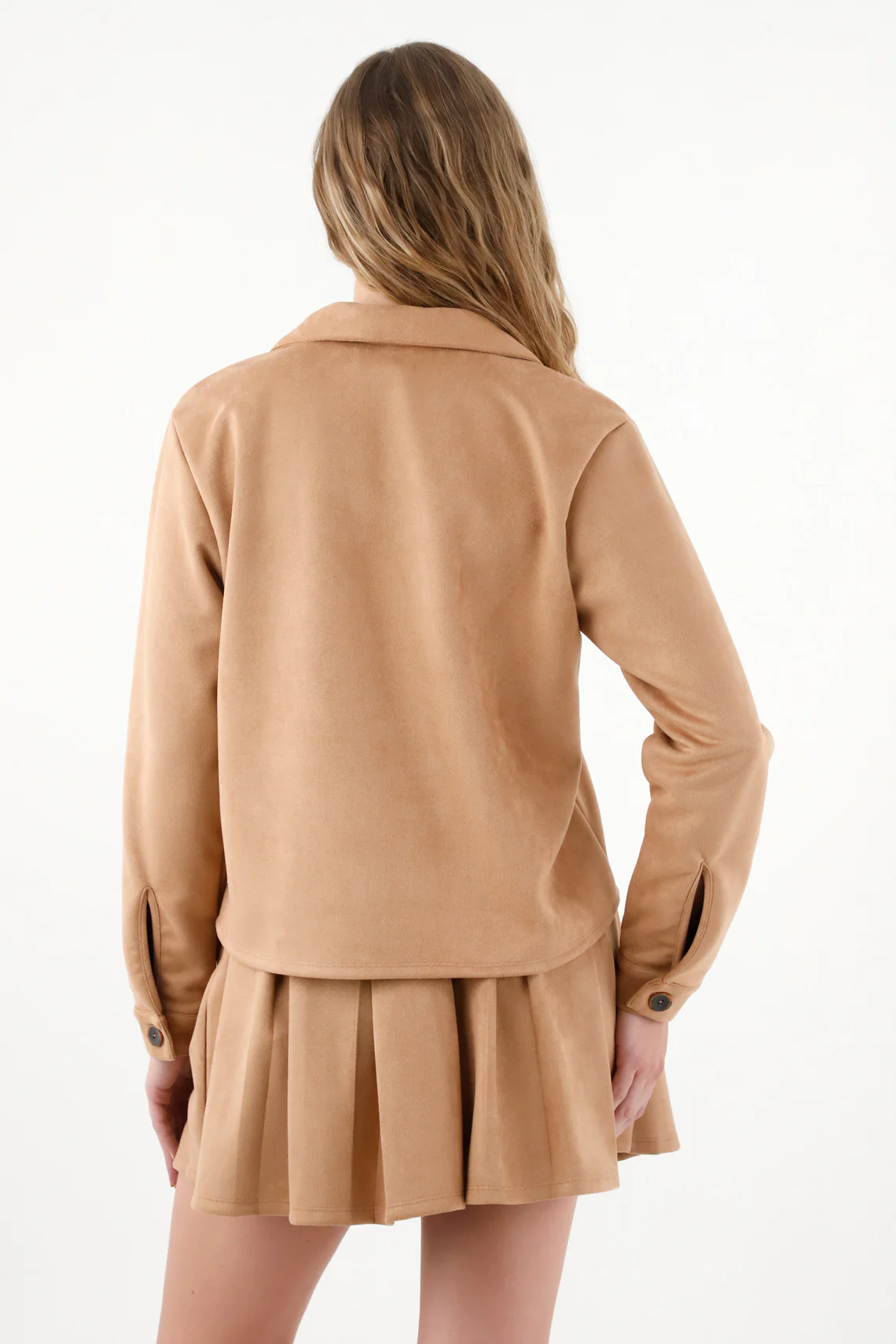 Women's Brown Suede Shirt - Image 4