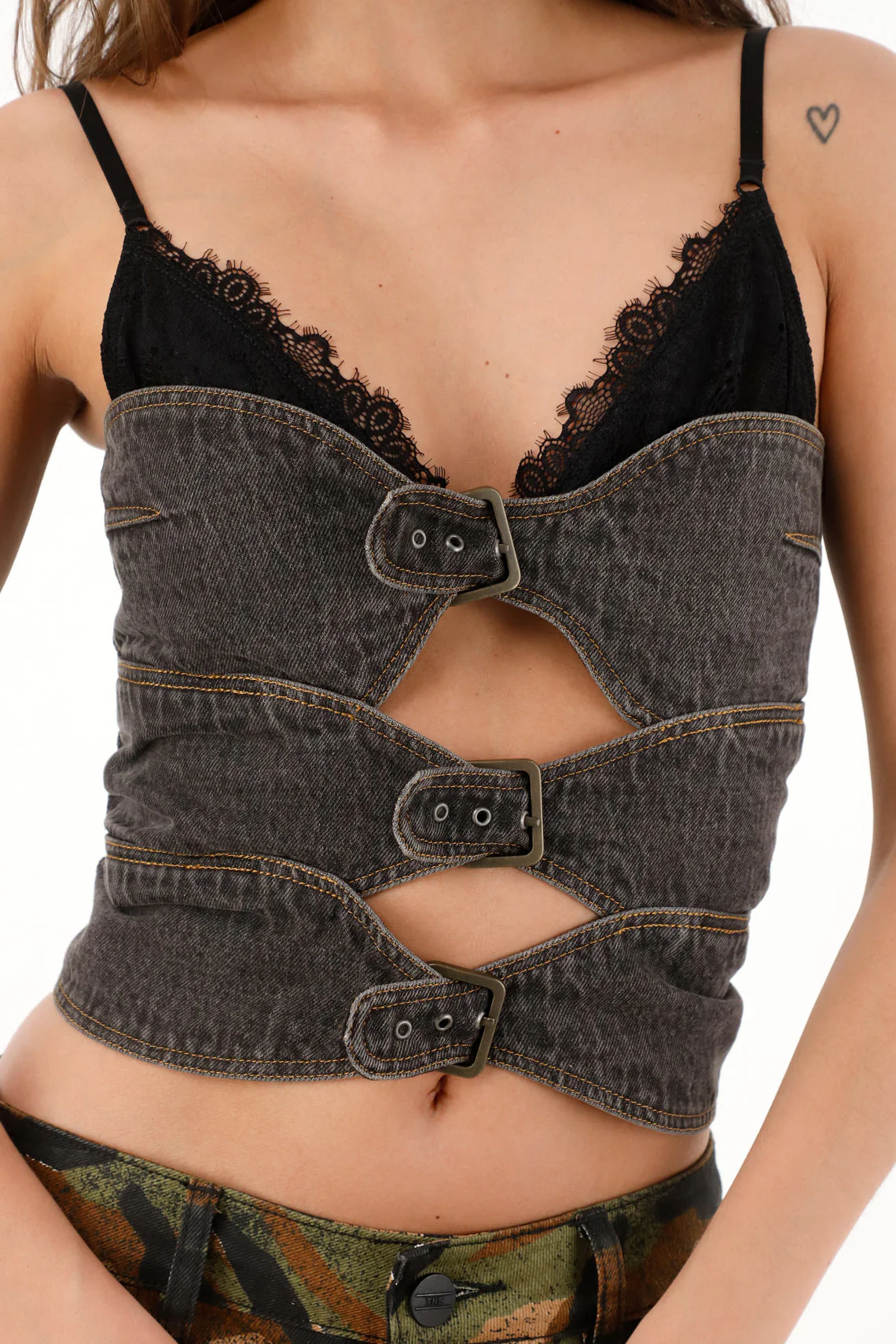 Women's Reversible Blue Strapless Top - Image 3