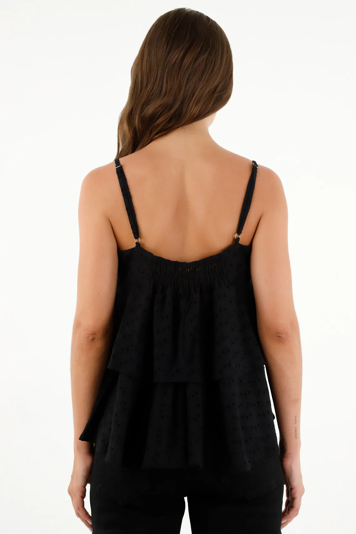 Women's Black Eyelet Shirt - Image 4